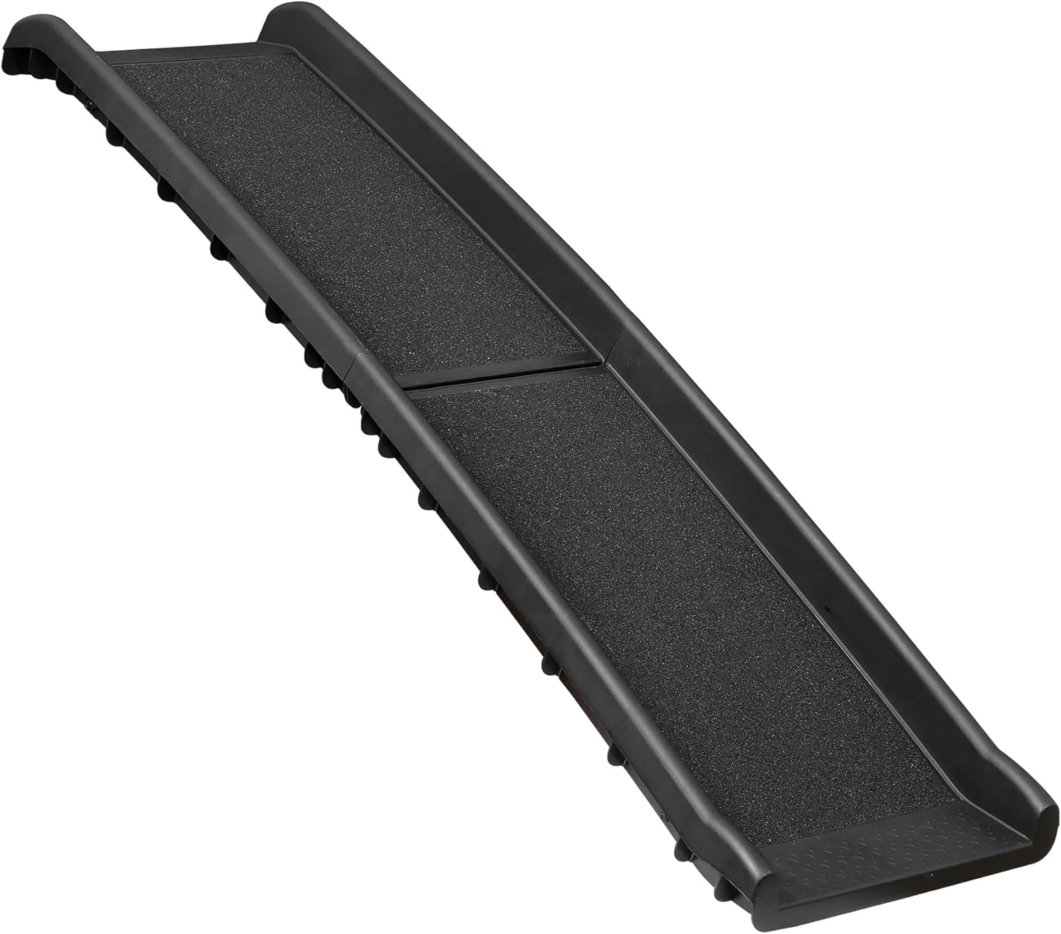 62 Inches Folding Dog Ramp for Cars Trucks SUVs Portable Pet Ramps for Large Dogs Non-Slip Stairs Step Ladder with Raised Siderails, Black