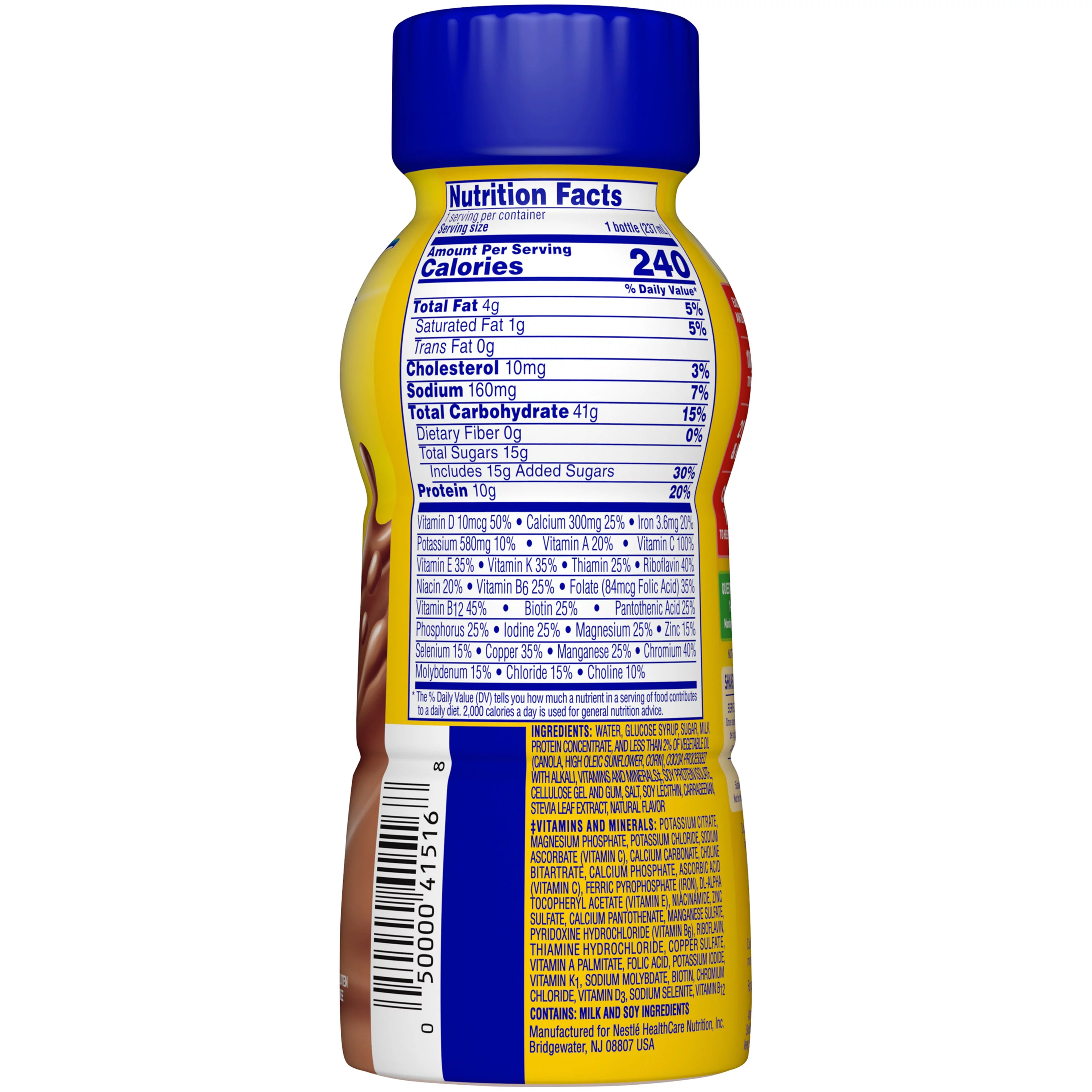 Carnation Breakfast Essentials Ready to Drink Nutritional Breakfast Drink, Rich Milk Chocolate, 24 Count (2 - 12 Packs)