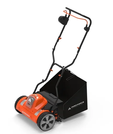 Yard Force YF20VRX-RM 20-Volt Reel Mower Compact Storage Grass Bag 15 In. Wide