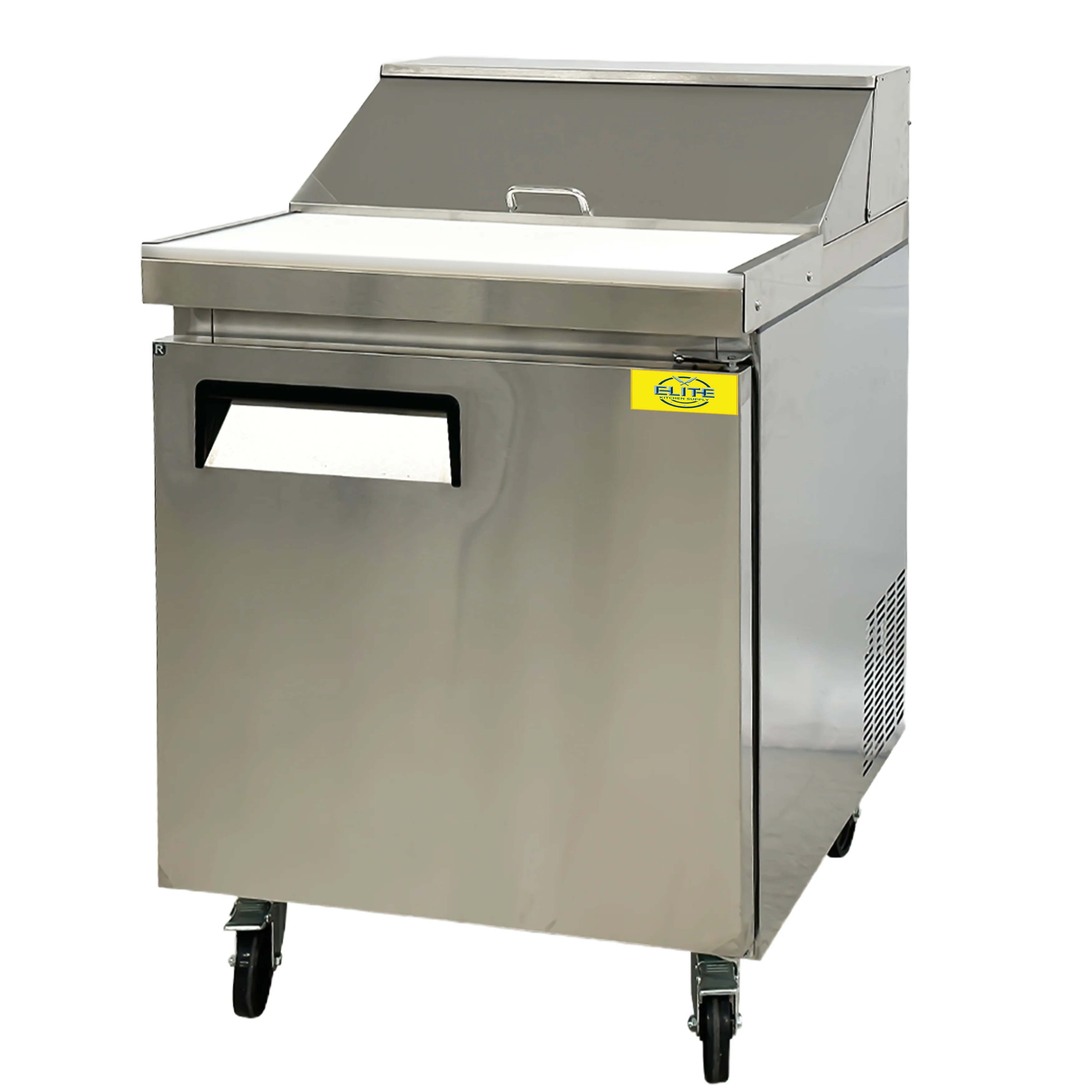 28 in. Commercial Mega Food Prep Table Refrigerator in Stainless Steel 7.2 Cu. Ft. Salad Pre Table NSF ETL Certified