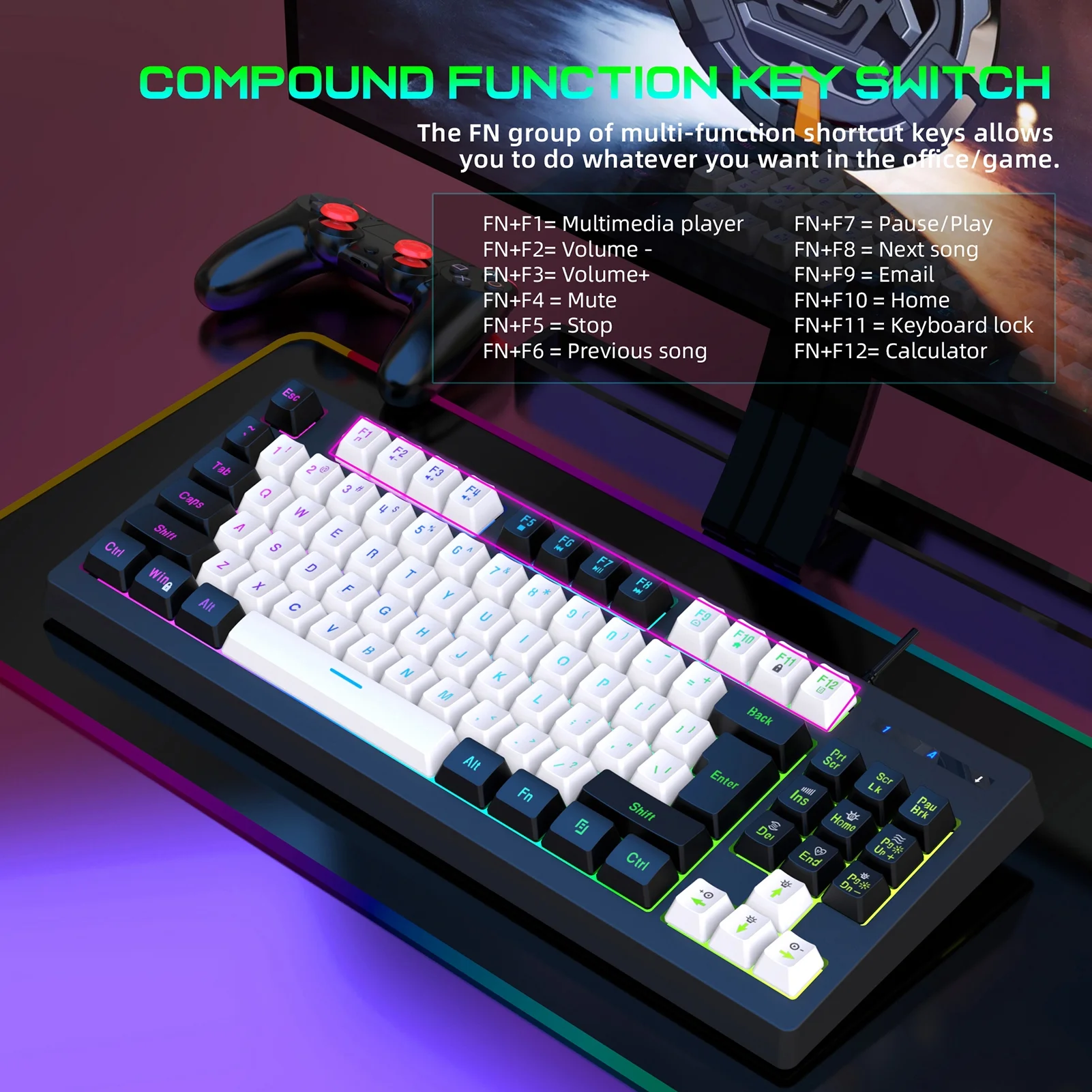 Keyboard,Conflict-free Membrane But A877 Wired Membrane But Super Adjustable 25-key Conflict-free Buzhi Wired K87 Adjustable But Super Feel Eryue Adjustable 25- Conflict-free 87-key Qisuo Huiop