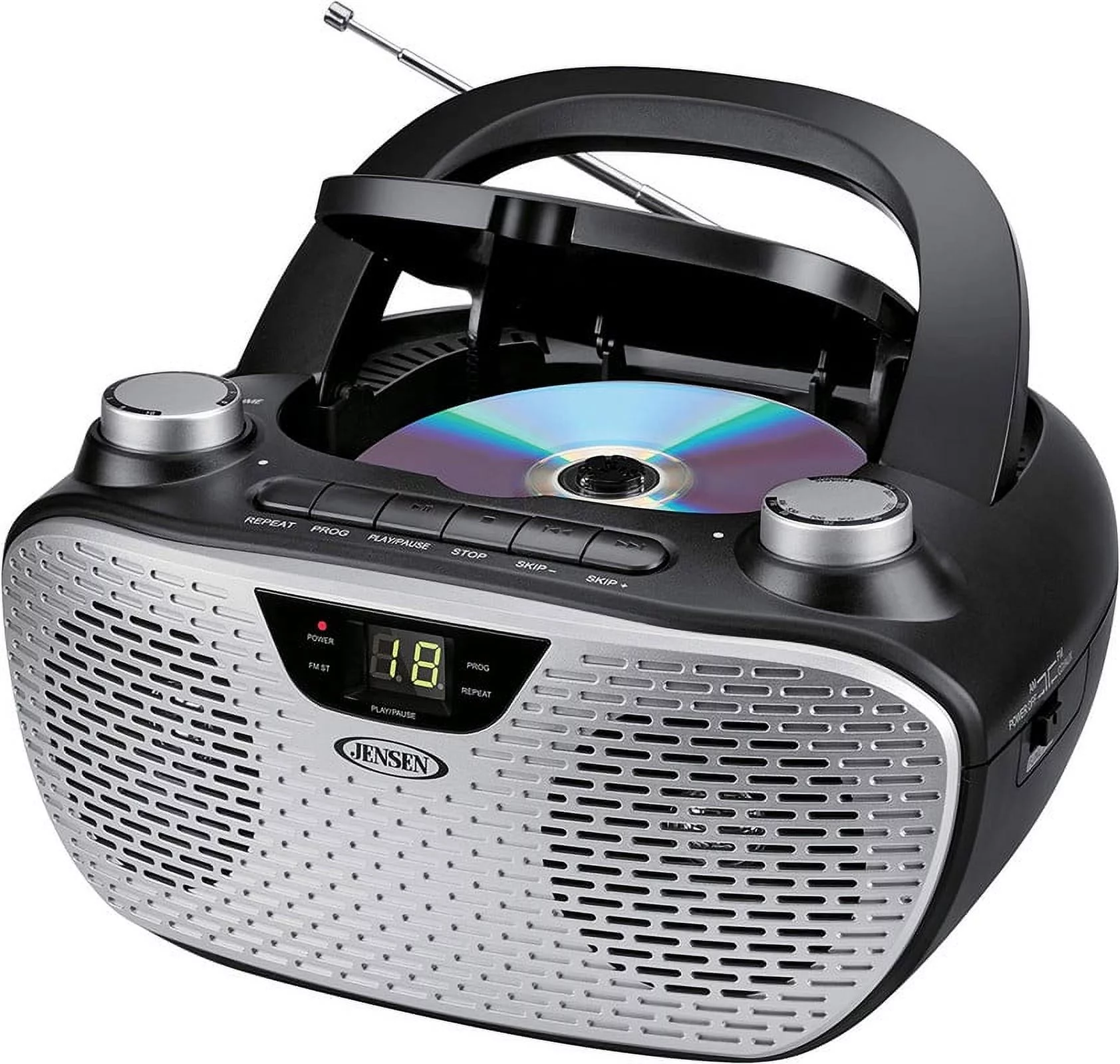 Jensen Bluetooth MP3 Boombox, Black, CD-485-BK