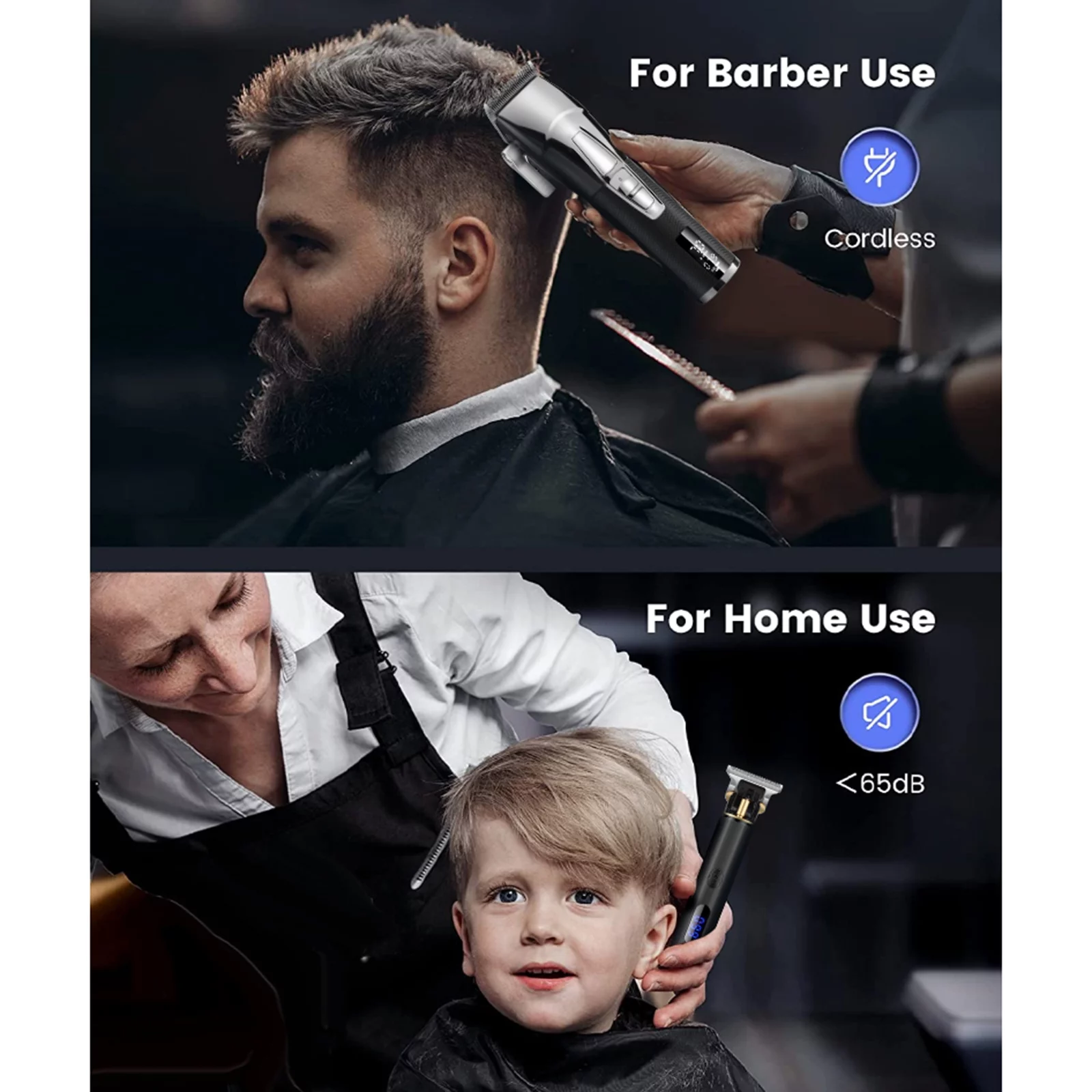 Walmeck Hair clippers,Haircut Set Hair Clippers LEDs Display Built-in Men Professional Barber Hair Kit Hair clippers Hair Built-in LED Display Dazzduo Hair clippers ERYUE Men's Hair  Set Men