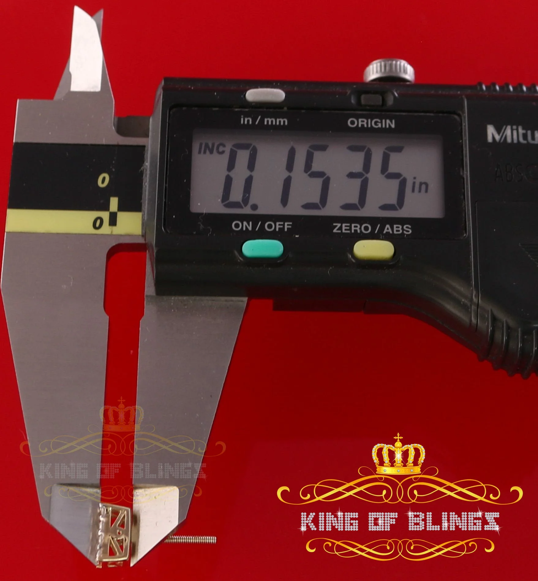 King of Bling's 0.88ct Cubic Zirconia 925 Yellow Sterling Silver Women's Hip Hop Square Earrings