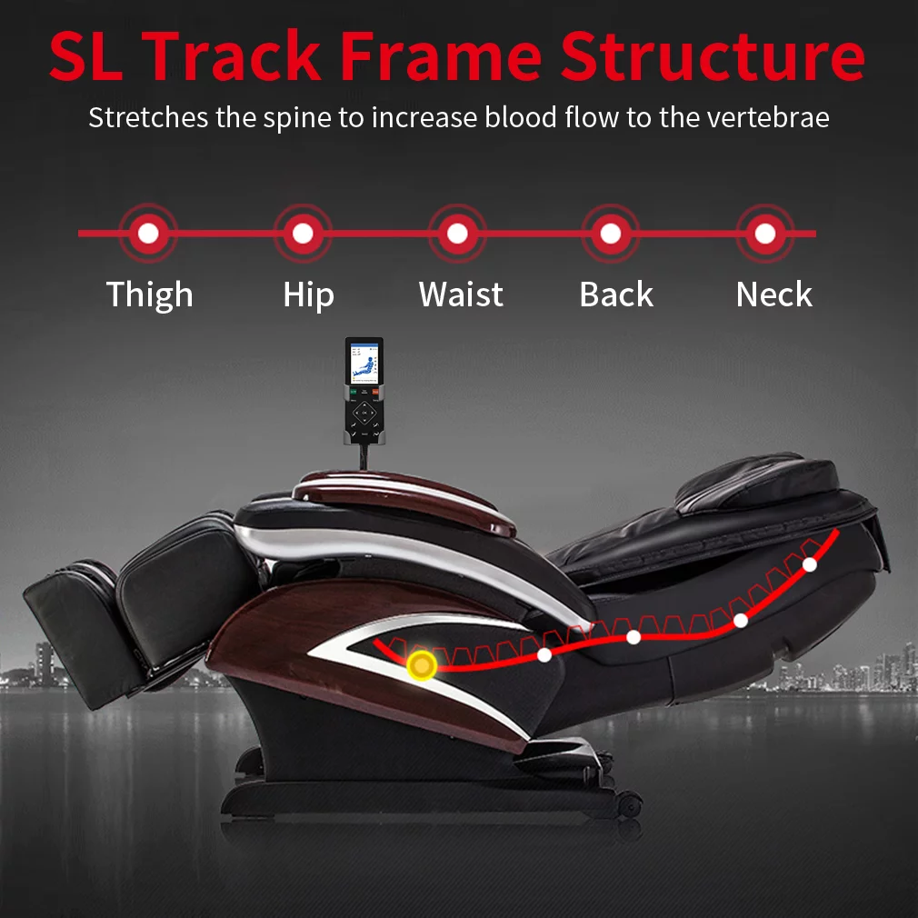 Full Body Electric Shiatsu Massage Chair Recliner with Built-in Heat Therapy Air Massage System Stretch Vibrating PS4,Black