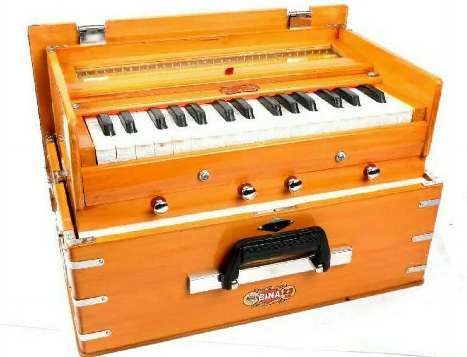 Naad Octaves Double Reeds 4 Stopper double Bellow 32 Keys Harmonium