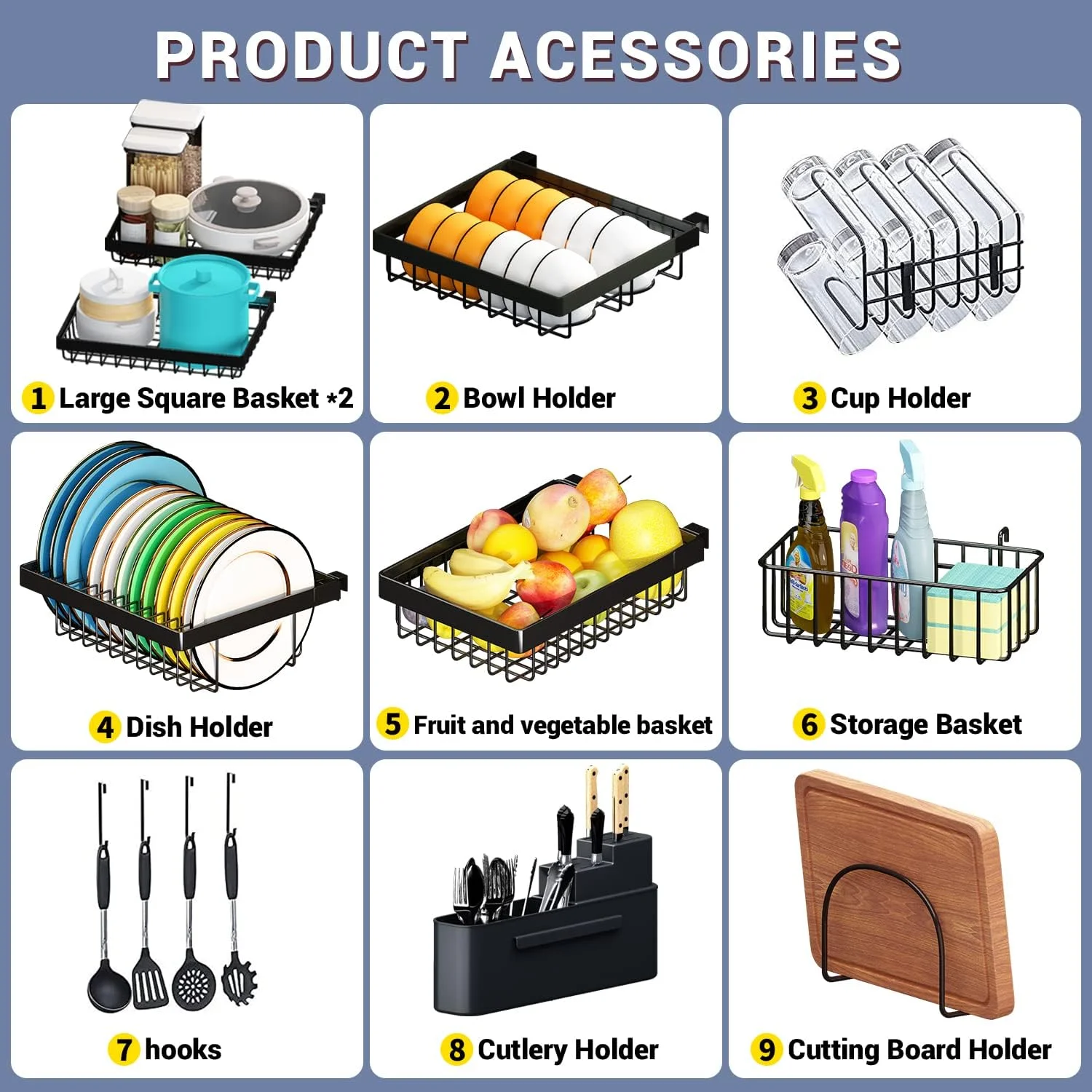 Over The Sink Dish Drying Rack (Expandable Height and Length) Snap-On Design 2 Tier Large Dish Rack Stainless Steel (31-39.5L x 12W x 34-38H (inches))