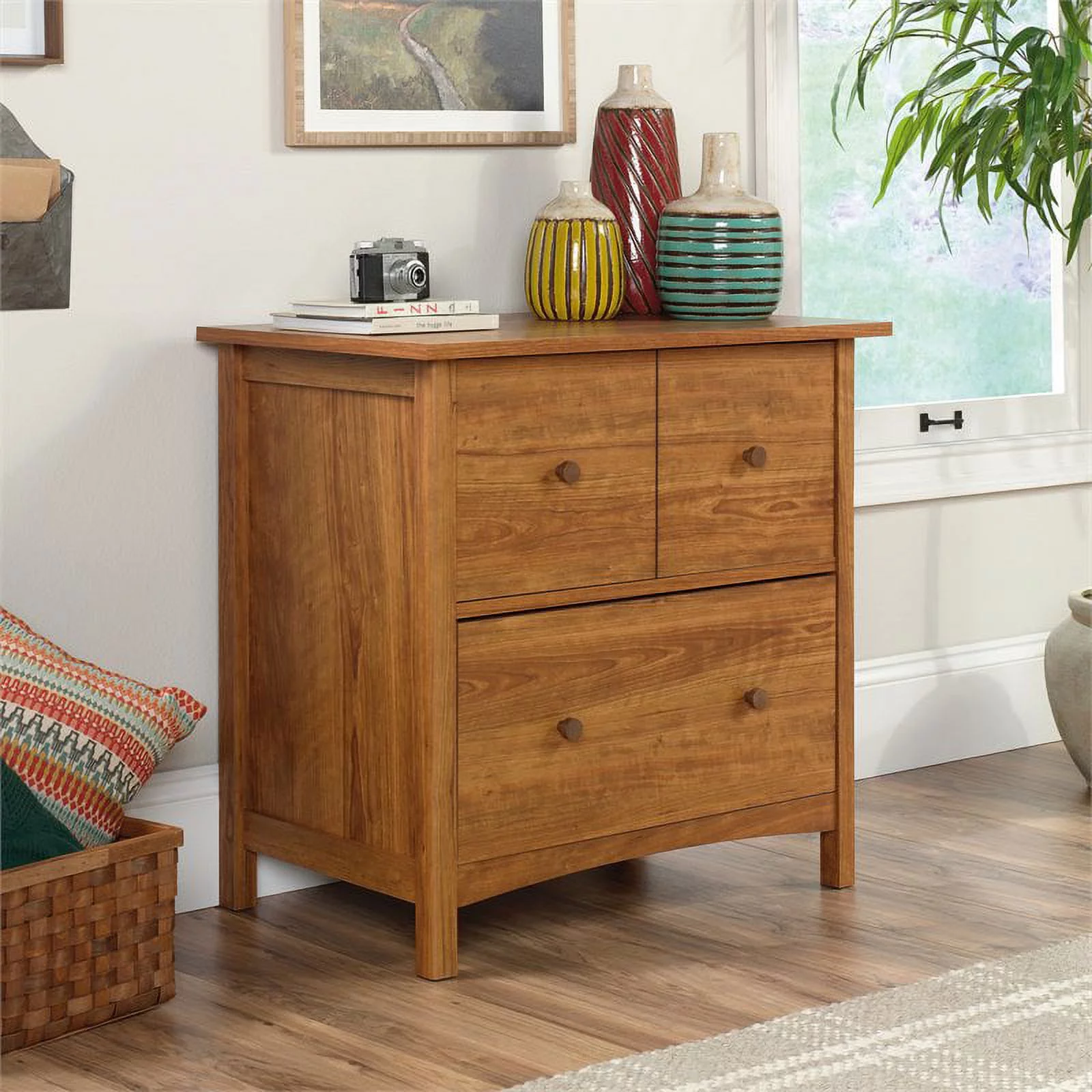 Sauder Union Plain Lateral File, Prairie Cherry Finish