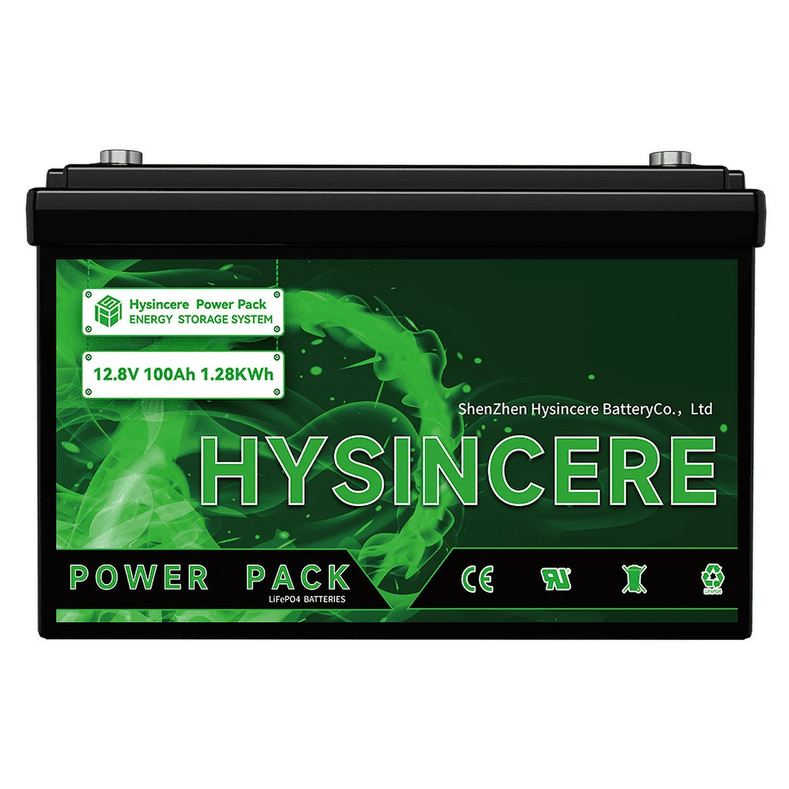 Hysincere 12V 100Ah LiFePO4 Battery 100A BMS, 1280Wh 4000-15000 Cycles Battery for RV, Backup Power, Solar Power, Trolling Motor, Home Energy Storage Battery
