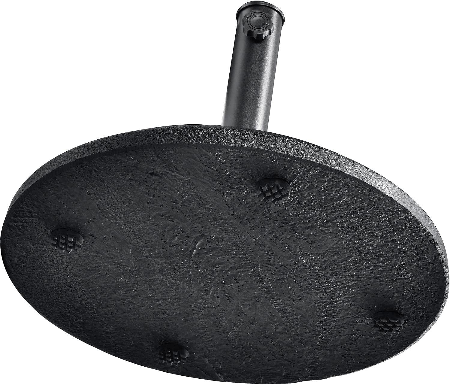 C&H Black Concrete Patio Umbrella Base, 33 Lb.