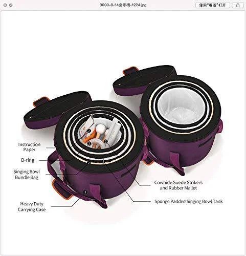 TOPFUND 432Hz Chakra Set of 7 Black Crystal Singing Bowls 7-12 inch with Heavy duty carrying cases and Suede Sticks