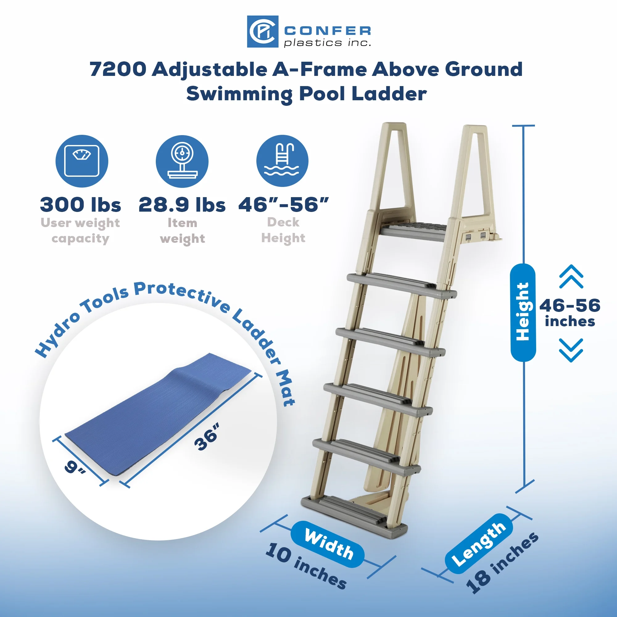 Confer Plastics In Pool Ladder & Hydrotools by Swimline 9