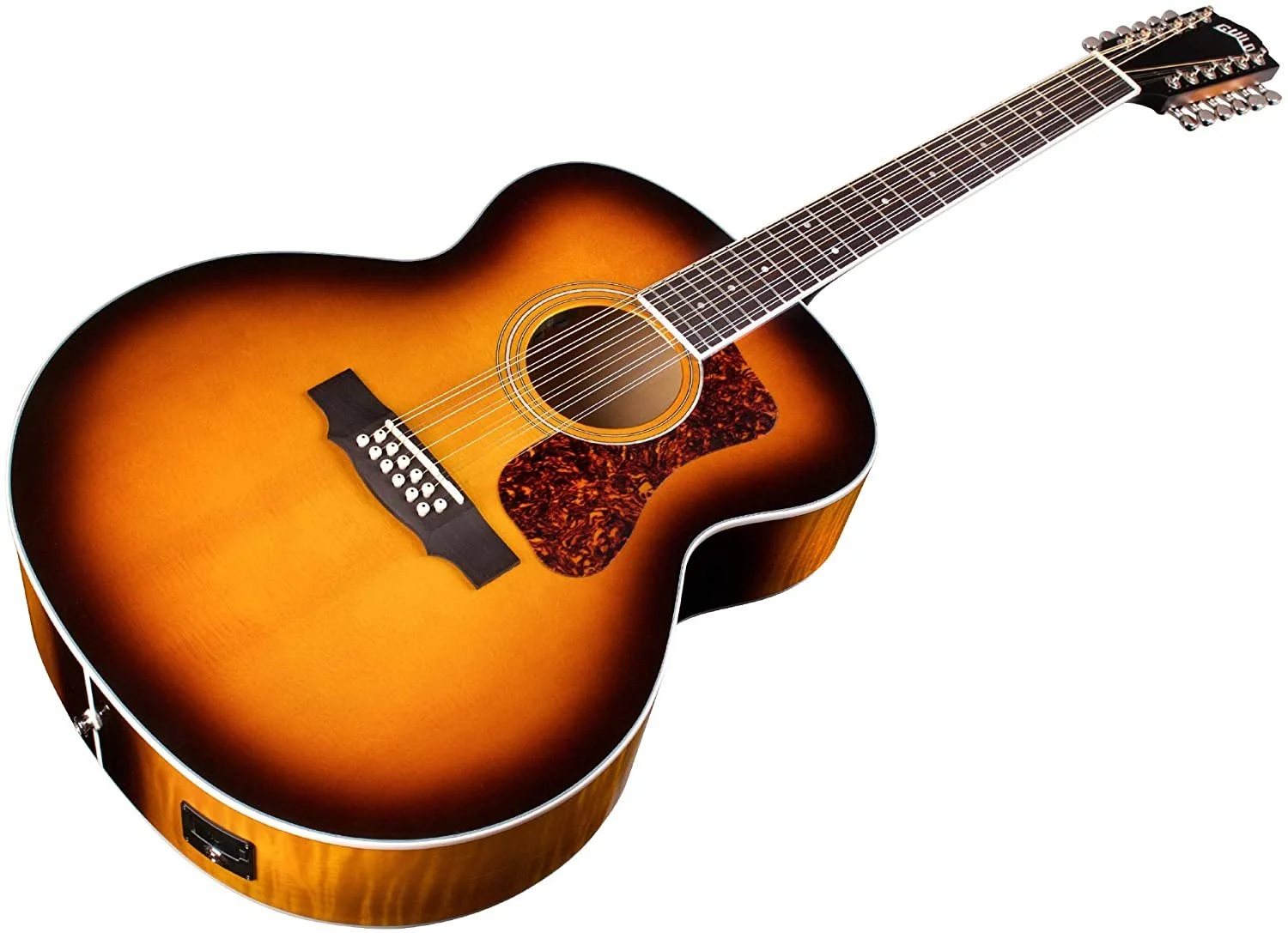 Guild F-2512E Deluxe Westerly Collection 12-String Jumbo Acoustic-Electric Guitar Antique Sunburst