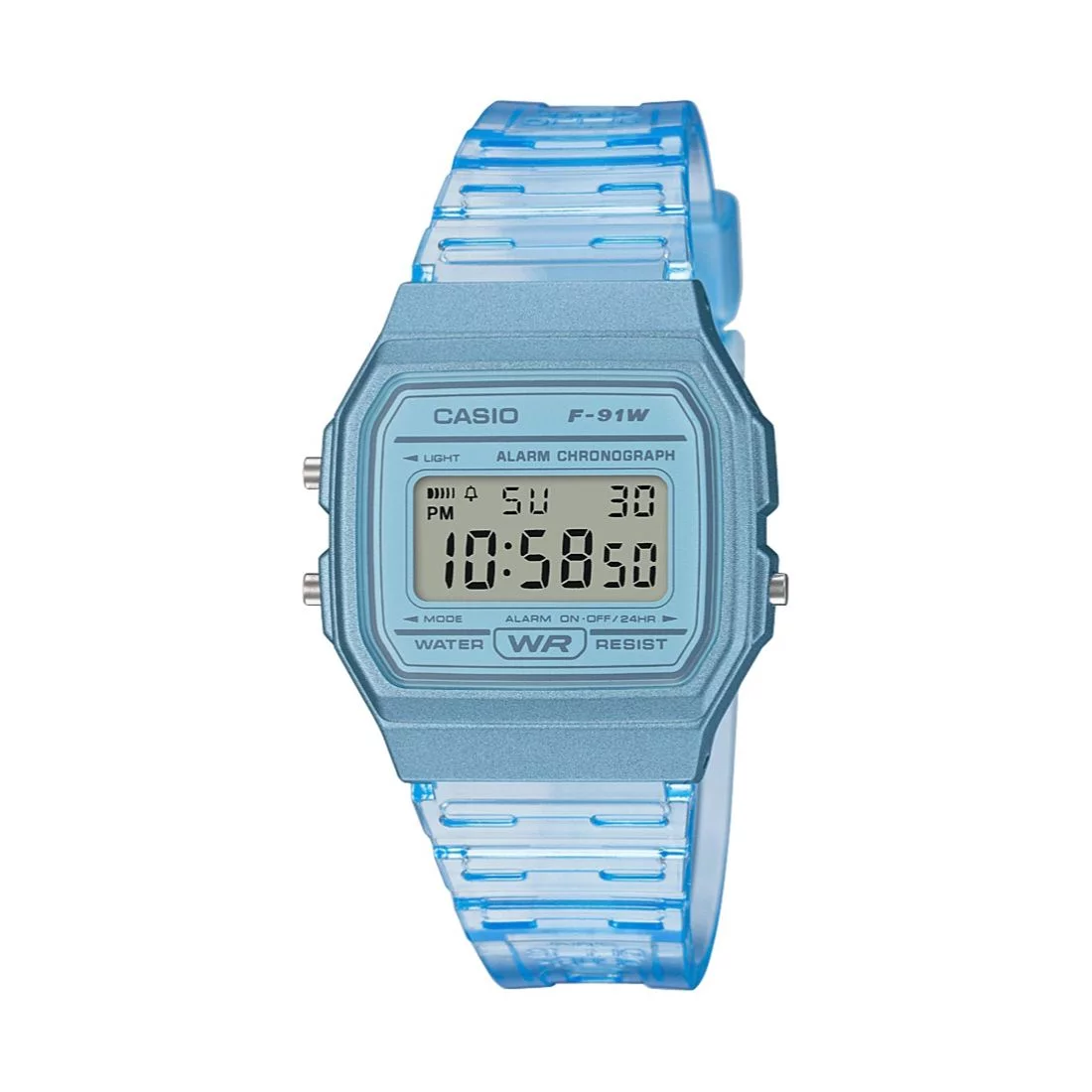Casio Unisex Blue Digital Jelly Watch F91WS-2