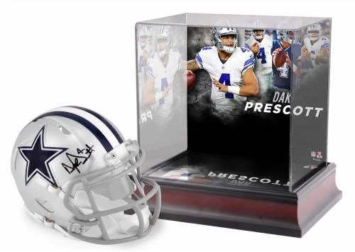 Dak Prescott Dallas Cowboys Autographed Riddell Speed Mini Helmet with Deluxe Mini Helmet Case - Fanatics Authentic Certified