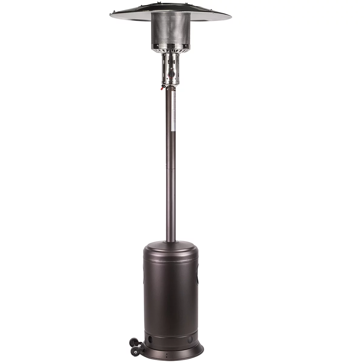XtremepowerUS 48,000BTU Premium Patio Heater Propane Gas Auto Tilt Outdoor Heater Flame CSA (Mocha)