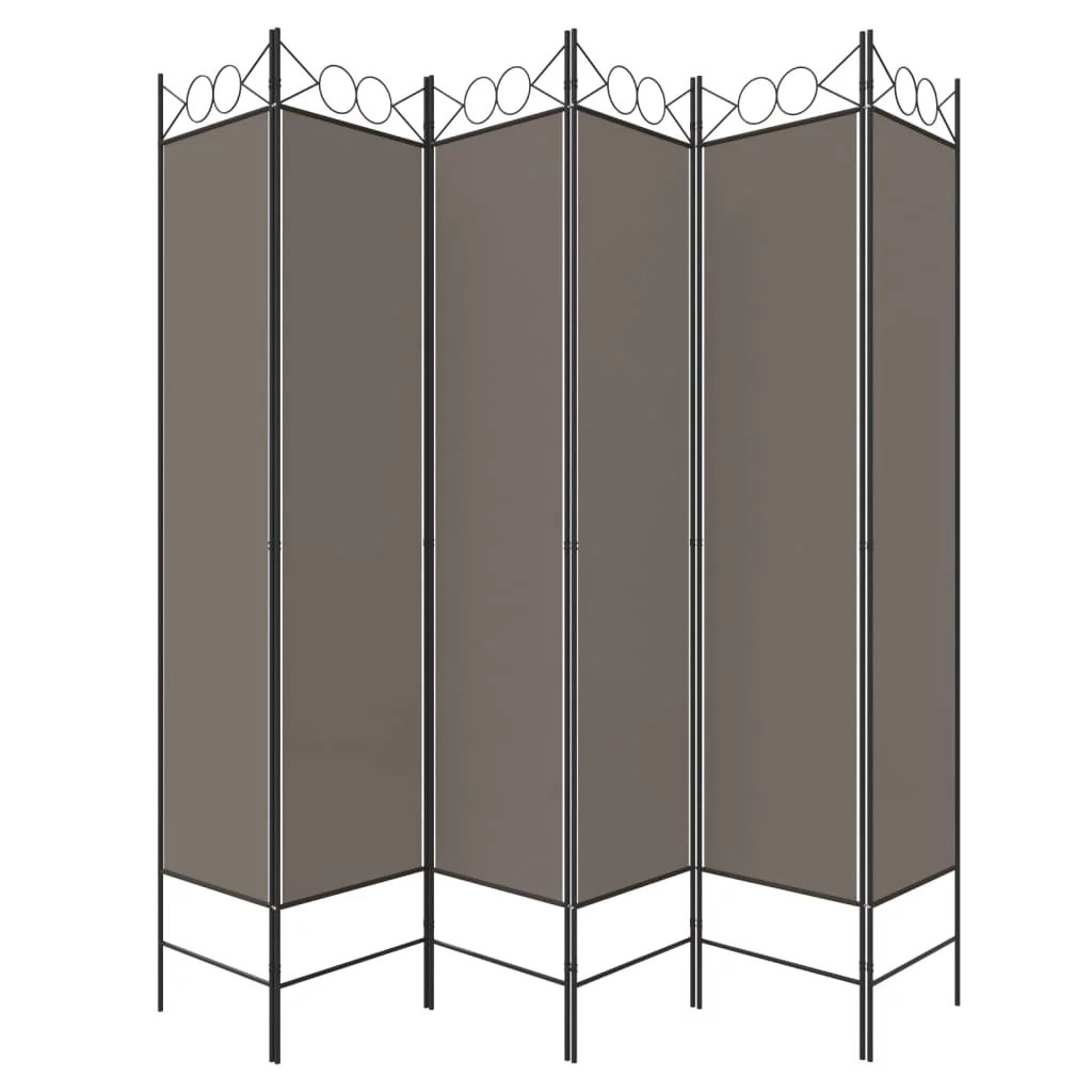 Anself 6-Panel Room Divider Anthracite 94.5