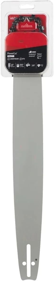 584271 Chainsaw Guide Bar & Chain Combo, PowerCut Replacement Bar Length 20