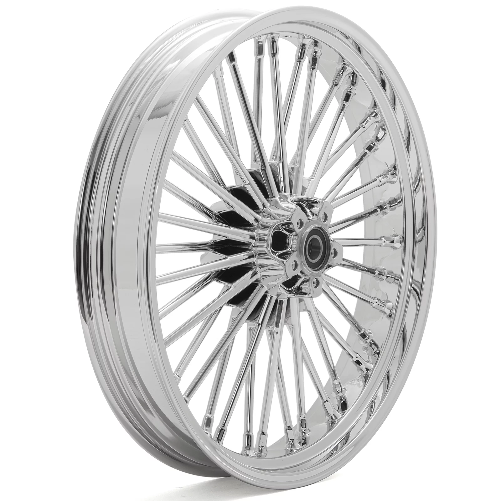 Chrome 21x3.5 18x5.5 Fat Spoke Wheels Rims for Harley Dyna Street Bob FXDB 2008-2017