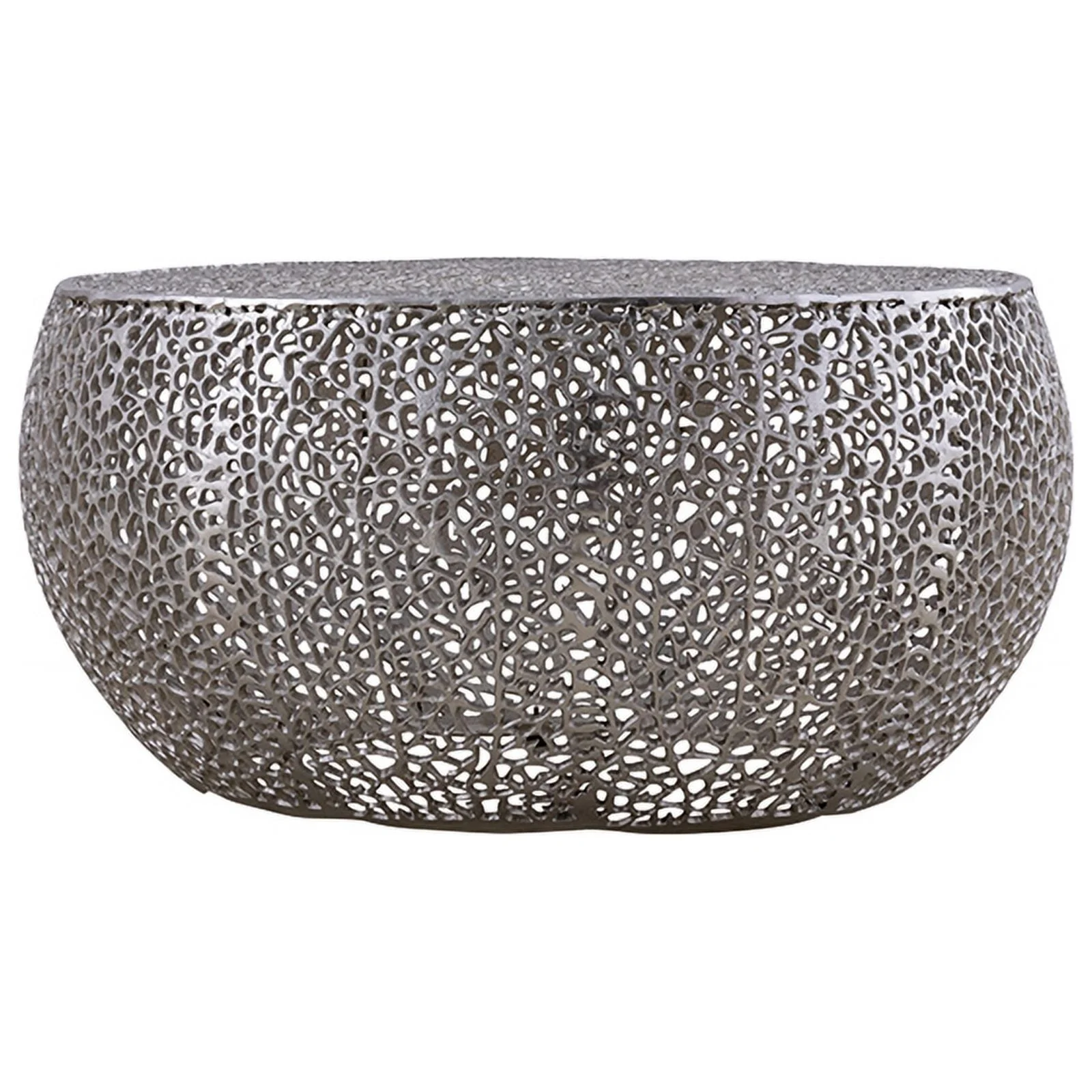 CT3502-32 Round Coffee Table Made with Aluminum in Silver Color