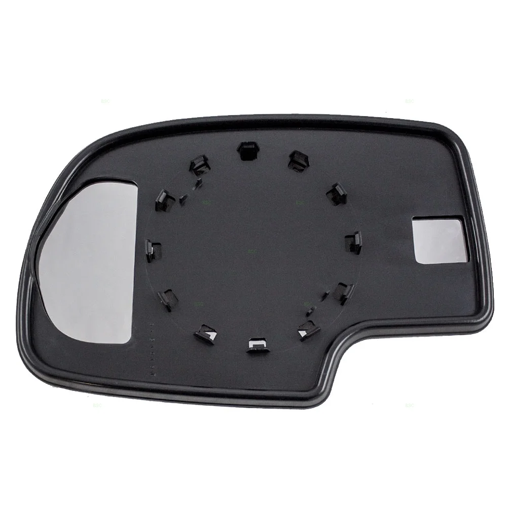 Brock Replacement Passenger Power Side Door Mirror Glass with Base Compatible with 99-07 Silverado Suburban 00-06 Tahoe Sierra Yukon & XL