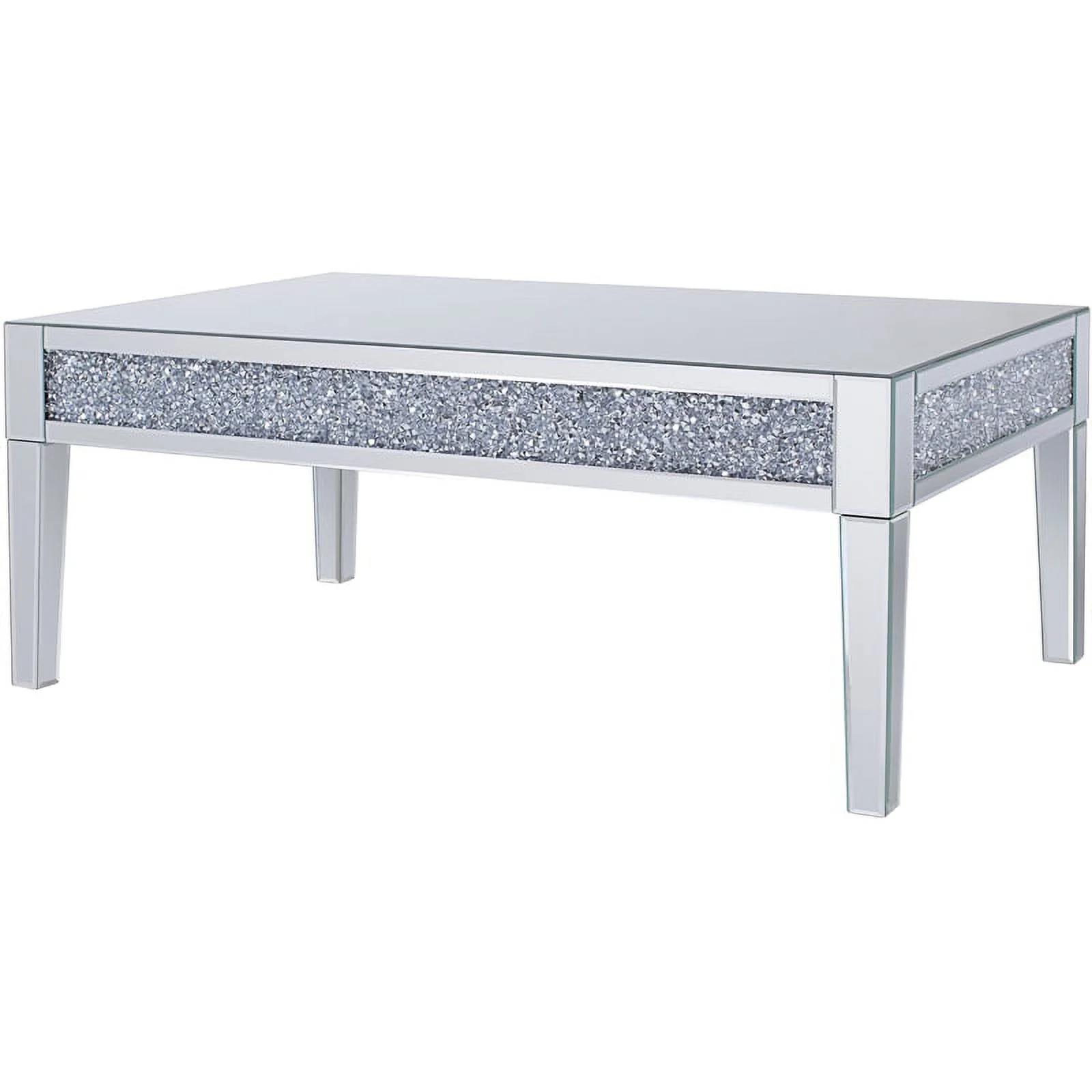Home Square 2-Piece Set with Glass Coffee Table and Accent End Table