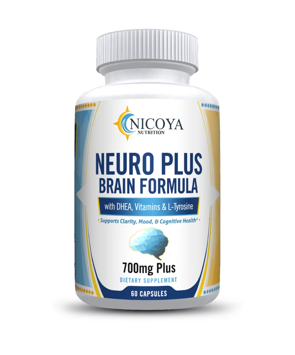 Nicoya Nutrition Neuro Plus Brain Formula  & Focus 60ct, Healthy Memory Function, Clarity Nootropic Supplement 60 Capsules