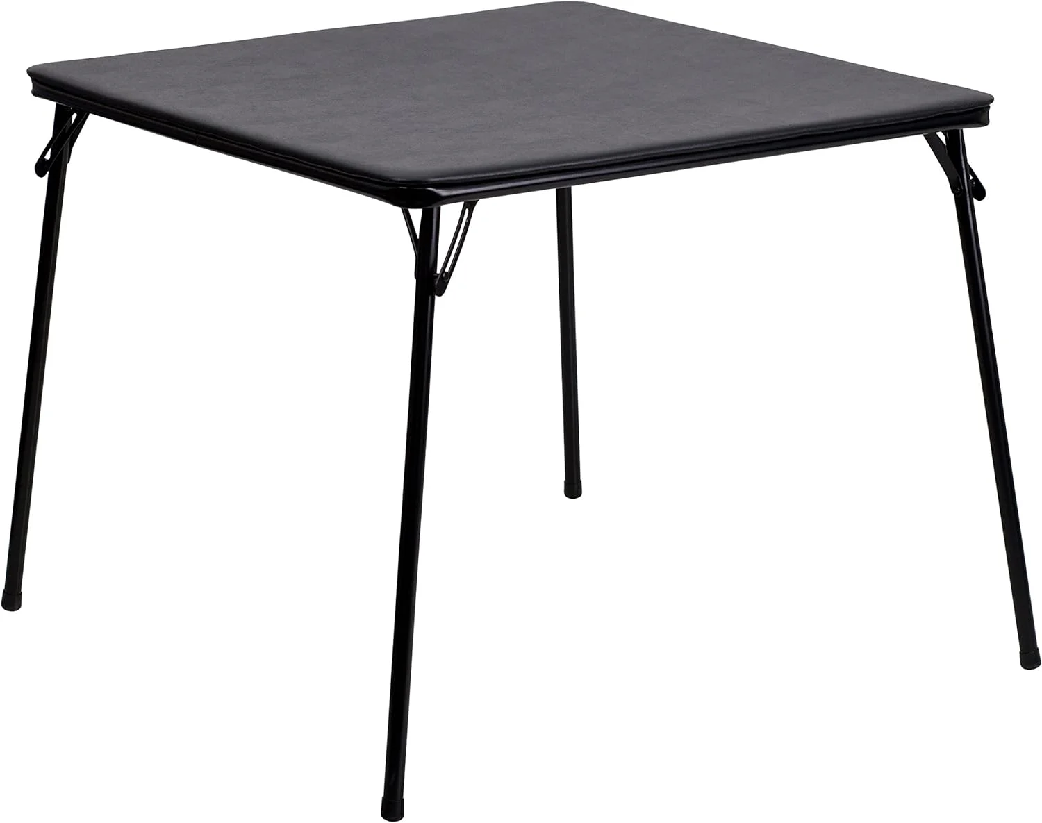 Folding Card Table - Black Foldable Card Table Square - Portable Table with Collapsible Legs