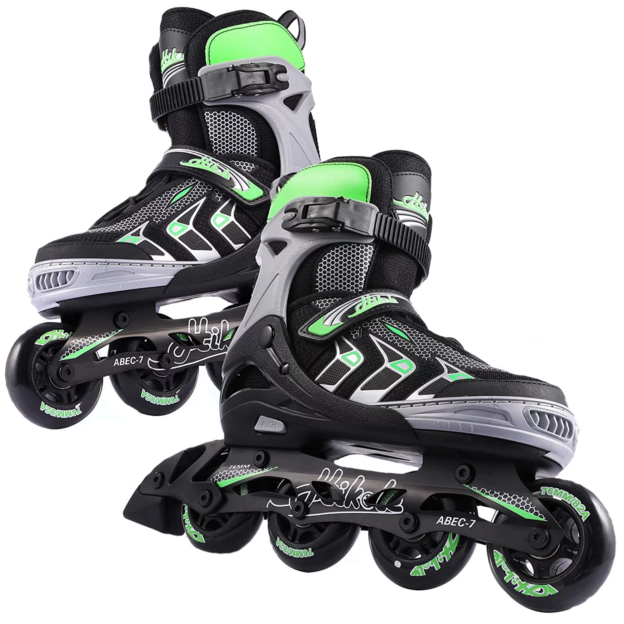 3 Size Adjustable Youth/Adult Inline Skates Safe and Durable Inline Skates Suitable for Men Women and Beginners Outdoor Indoor Roller Skates