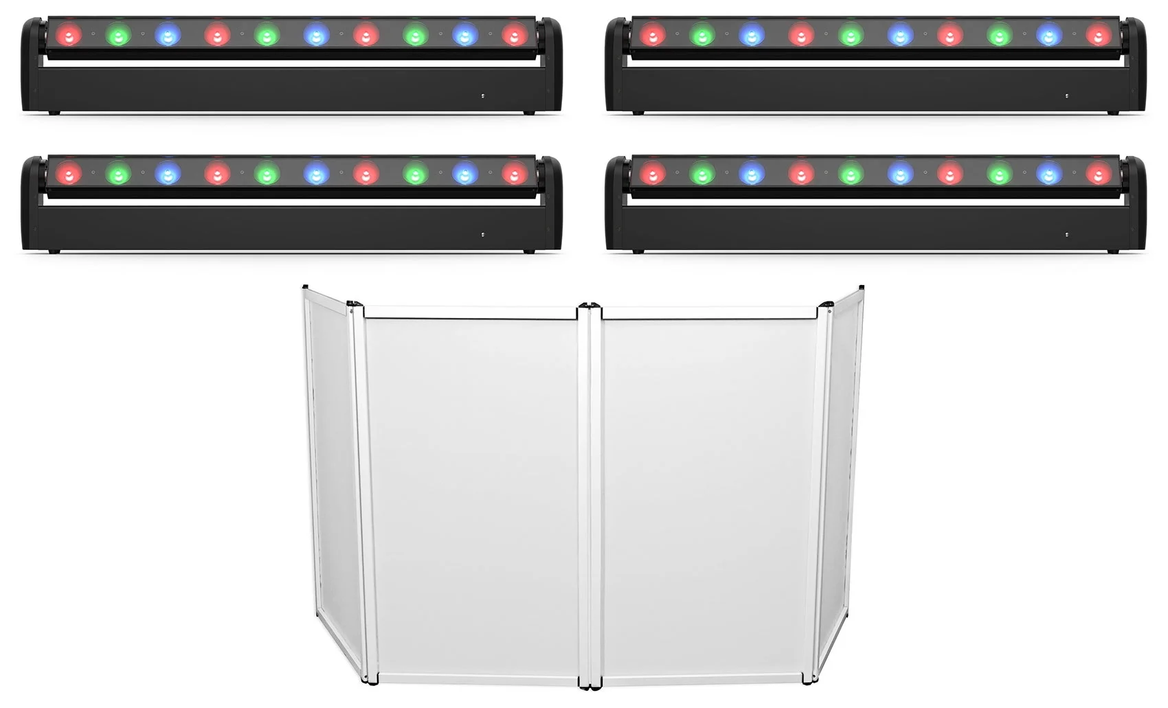 4) Chauvet DJ COLORband PiX-M ILS RGB LED Moving Strip Effect Wash Lights+Facade