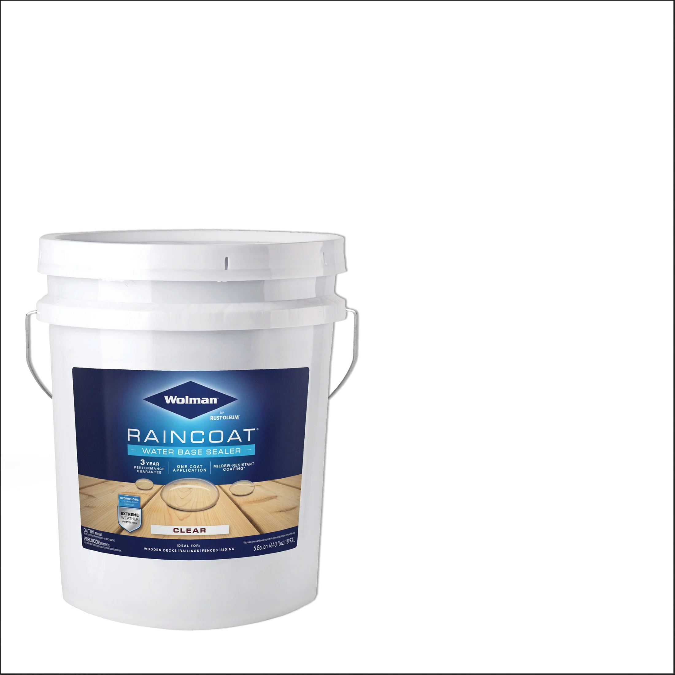 Clear, Wolman RainCoat Water Base Exterior Wood Sealer- 5 Gallon