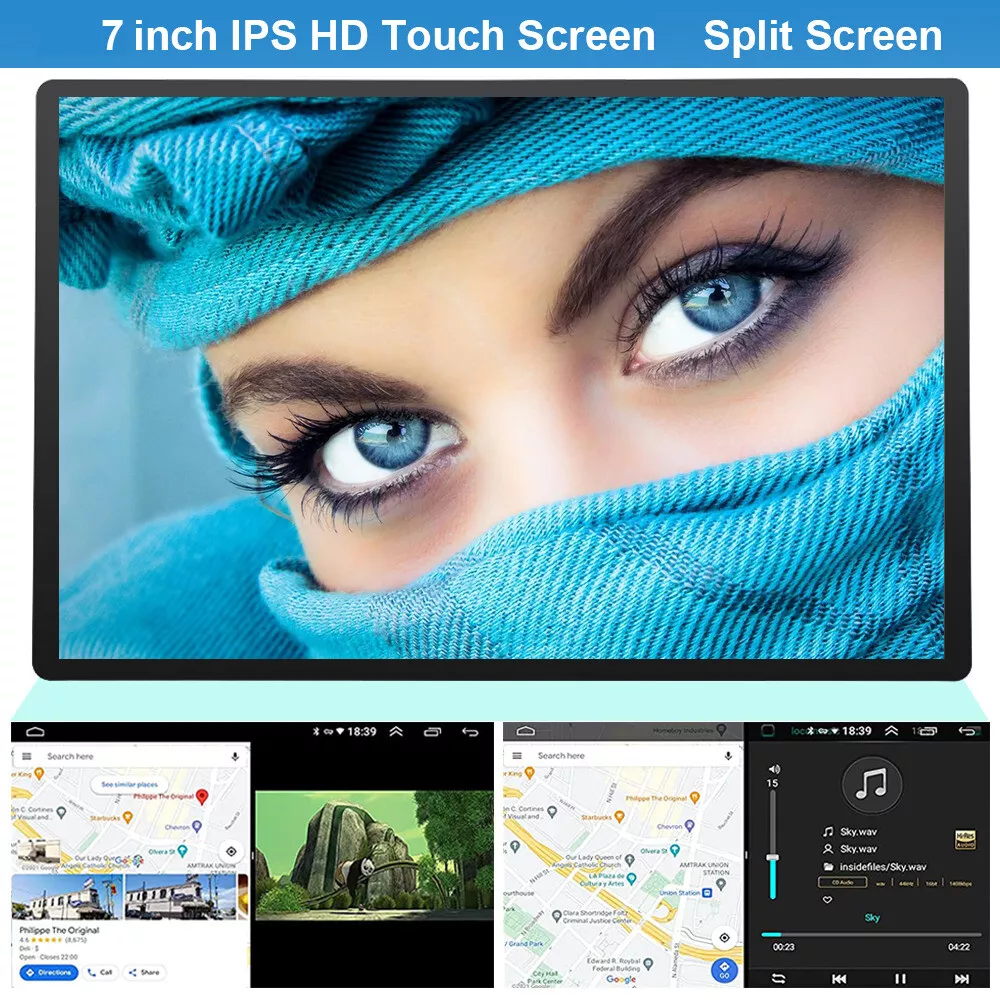 Car Stereo Player Carplay Radio GPS Navigation For Toyota Yaris 2005-2012