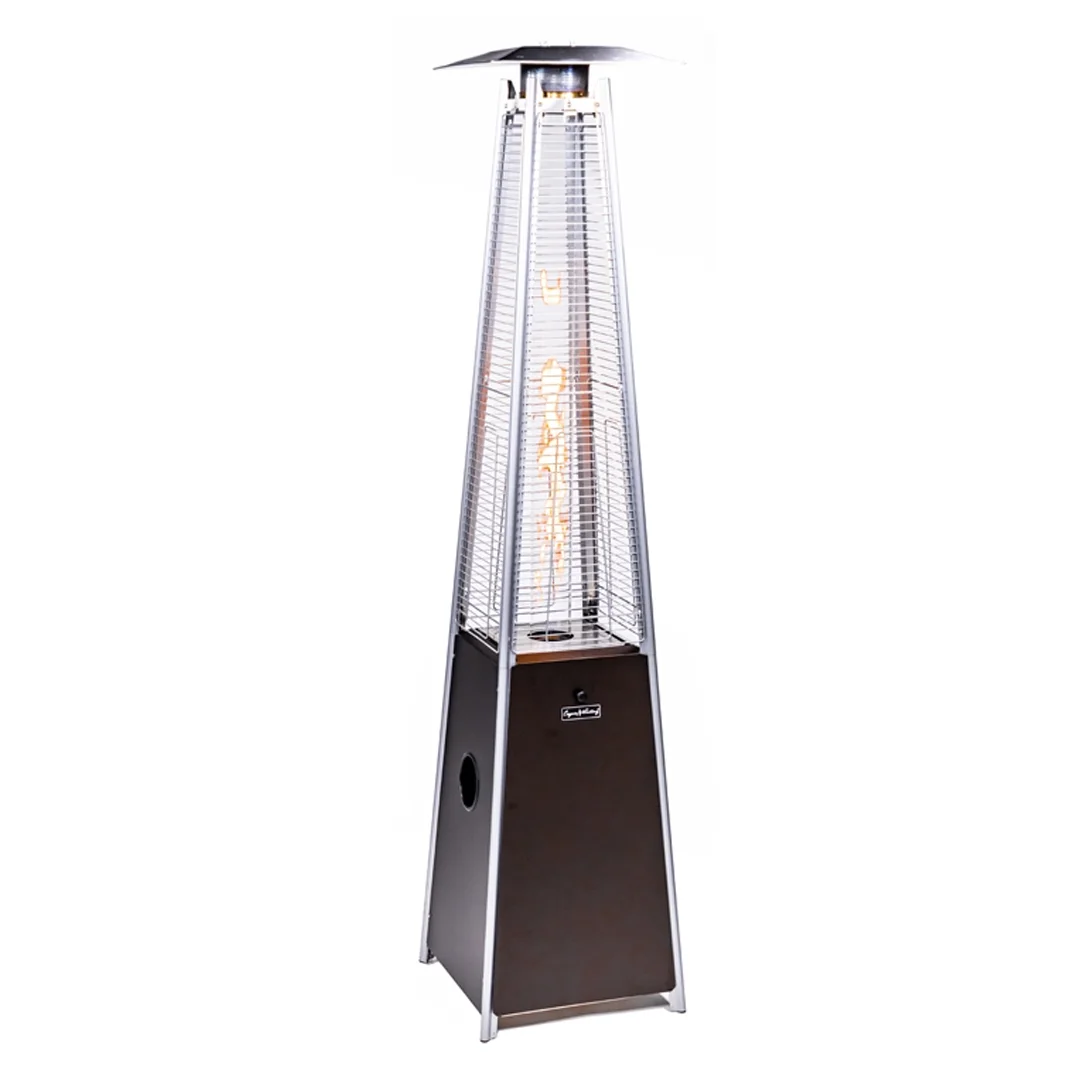 40000BTU Pyramid Propane Patio Heater, Quartz Glass Tube, Bronze