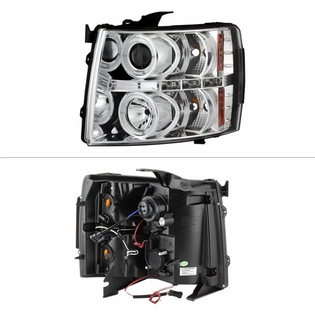 Spyder For Chevy Silverado 1500 2007-2013 Projector Headlights Pair LED - Halo LED | 5009500