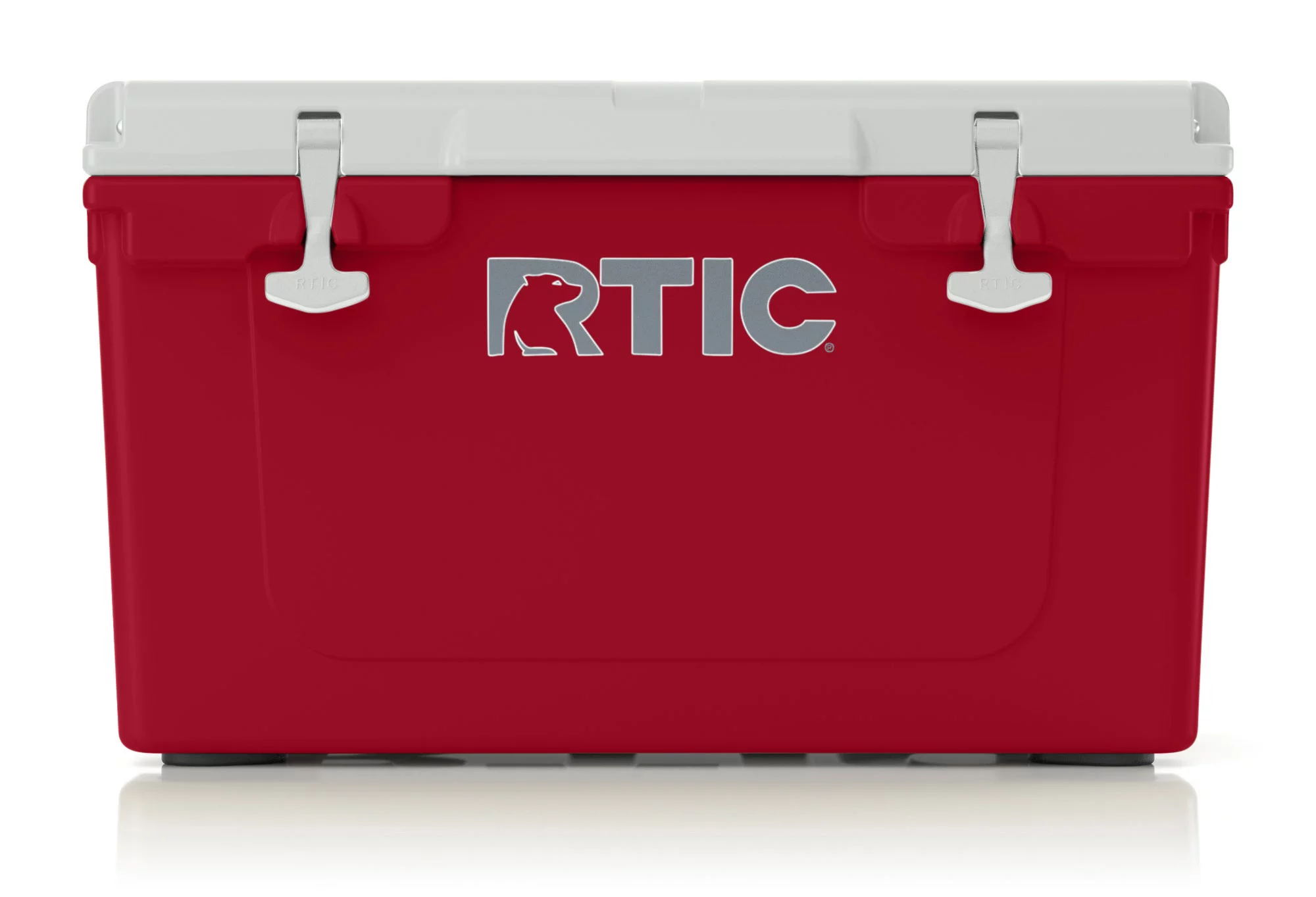 RTIC 45 qt Hard Cooler Insulated Portable Ice Chest Box for Beach, Drink, Beverage, Camping, Picnic, Fishing, Boat, Barbecue, Dark Red/White (Limited Edition Color)