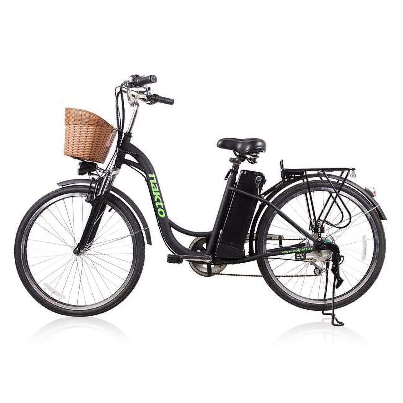 NAKTO NAK-CAMFB 26 In. Female Camel Cargo-Electric Bicycle 6 Speed E-Bike, Black