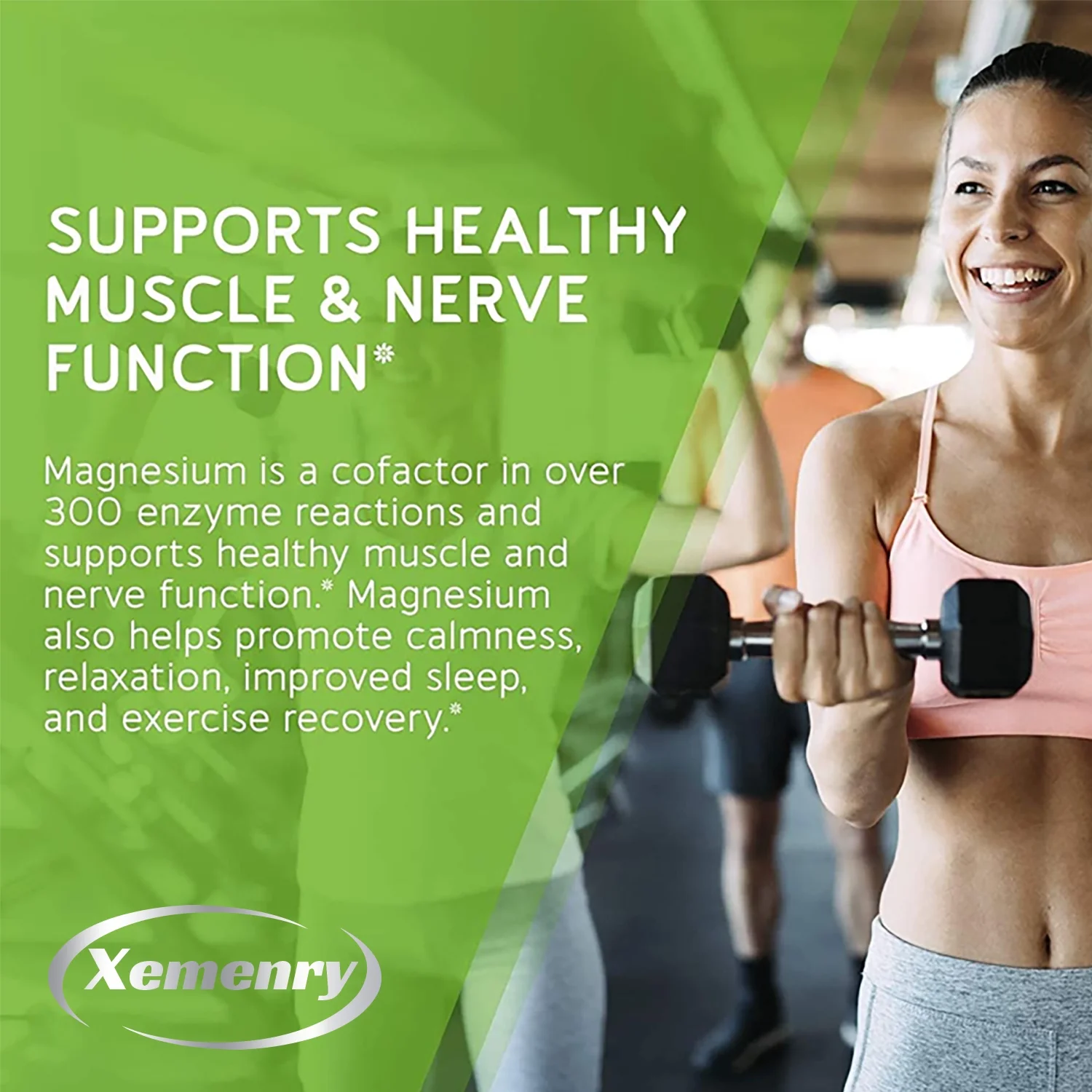 Xemenry Triple Magnesium Complex - Magnesium Malate, Glycinate, Citrate -Muscle Health(30/60/120pcs)