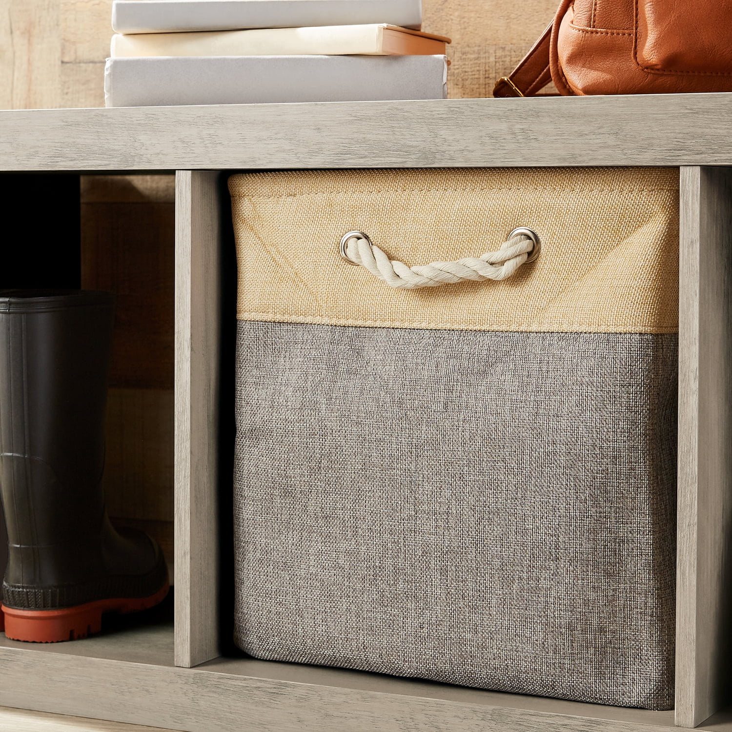 ToponsHomes & Gardens 3-Cube Storage Organizer Natural