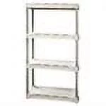 Gracious Living Brand 931402 Durashelf 4 Shelf Taupe Interlockable Plastic Shelving Unit