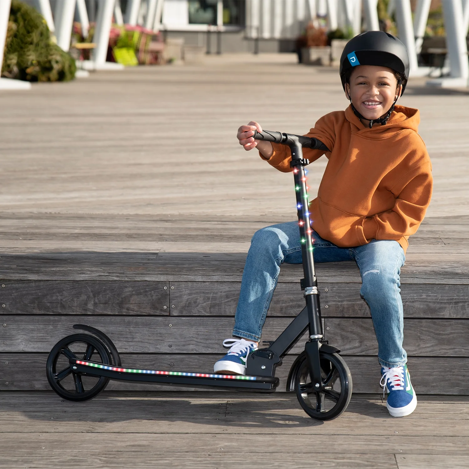 Jetson Jupiter Jumbo 2-Wheel Kick Scooter, Black, Ages 8+