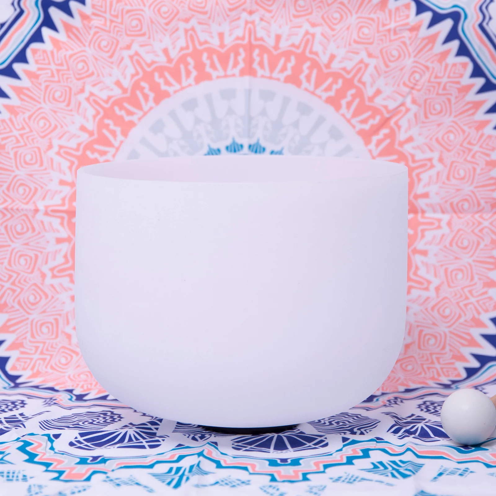 432 Hz  F Heart Chakra Quartz Frosted Crystal Singing Bowl 10 inch+Case Bag