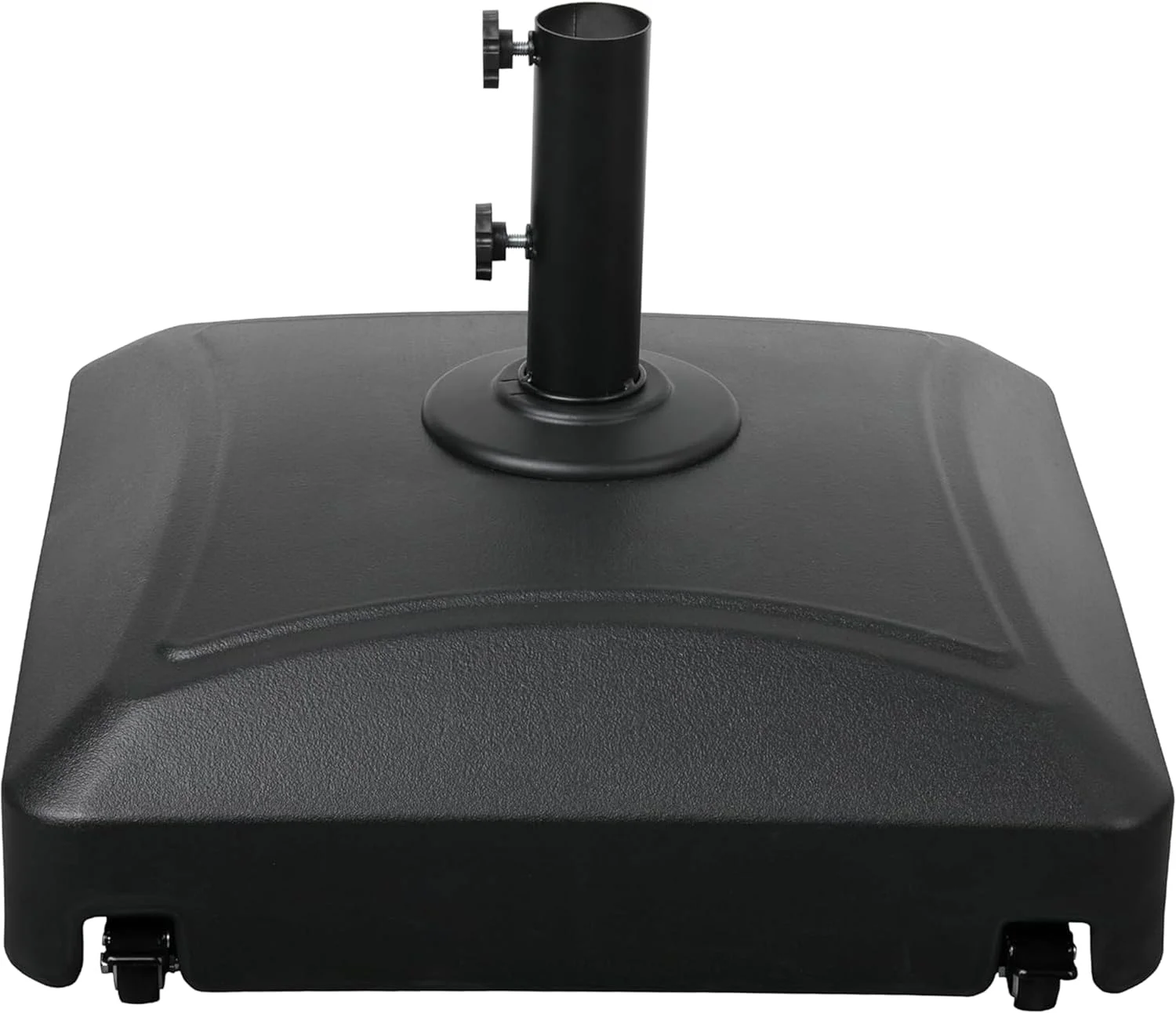 Simple Deluxe 50lbs 20" Capacity Fillable Patio Umbrella Base for Outdoor Lawn  Garden  Black-Round