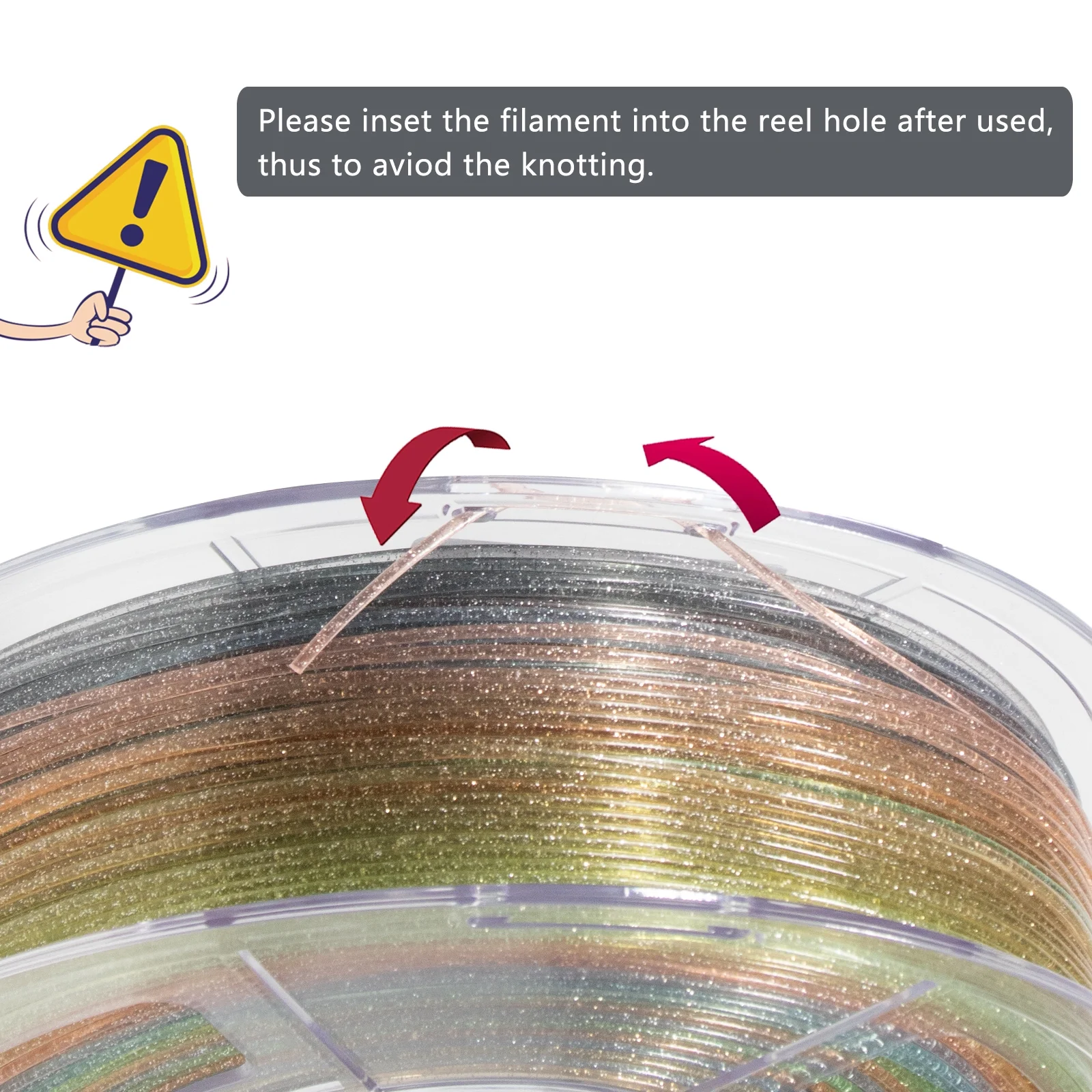 iSANMATE PLA Filament 1.75mm, 3D Printer Filament Transparent Rainbow Filament with Silver Glitter, Dimensional Accuracy +/- 0.03 mm, 3D Printing Filament, 1KG/Spool