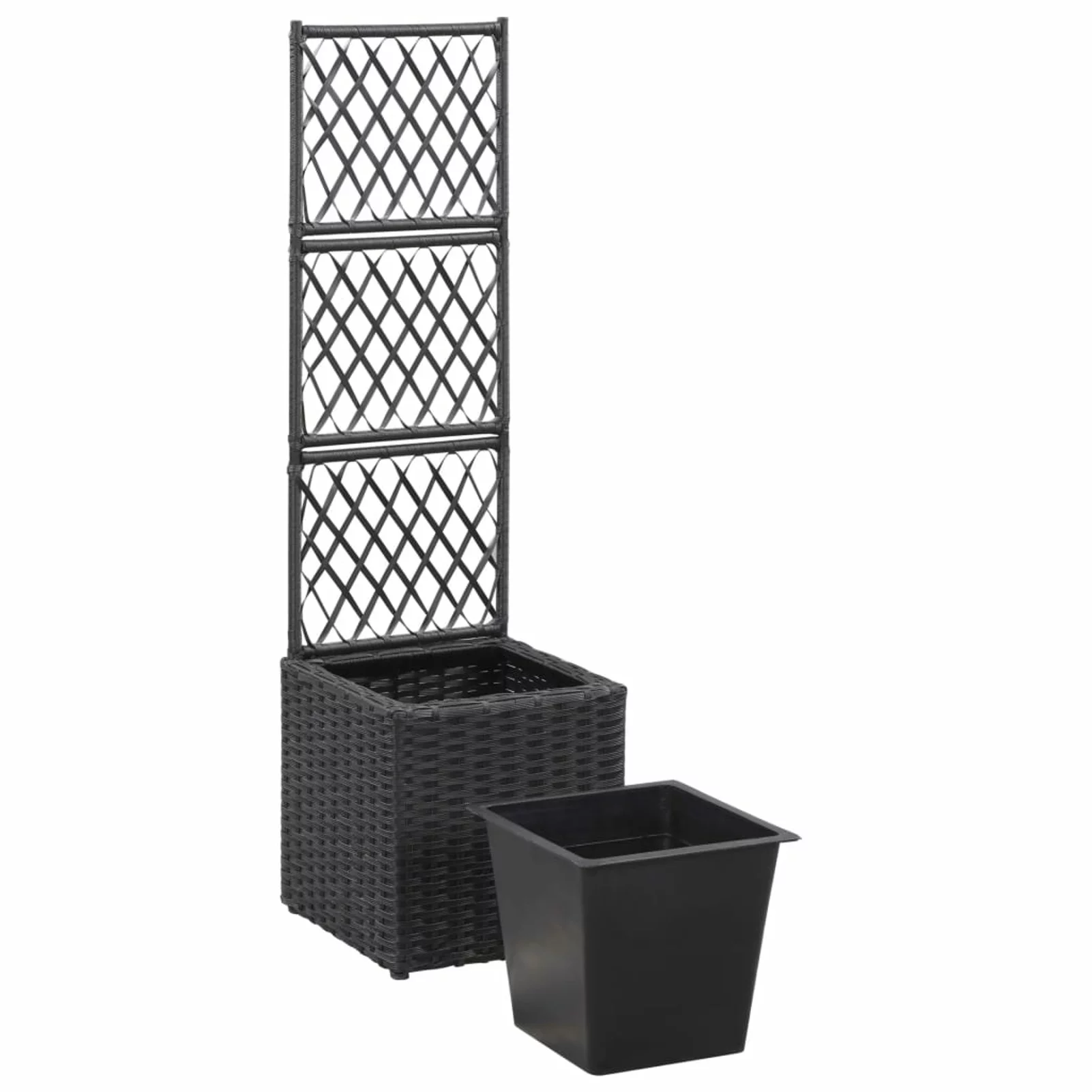 Irfora parcel,Poly Rattan With 1 Pot Raised Planter Bed Planter Raised Bed BoxesBeds Patio Raised Suitable Indoor And BoxFlowers Rattan - Suitable AndUse Xiannv Vidaxl
