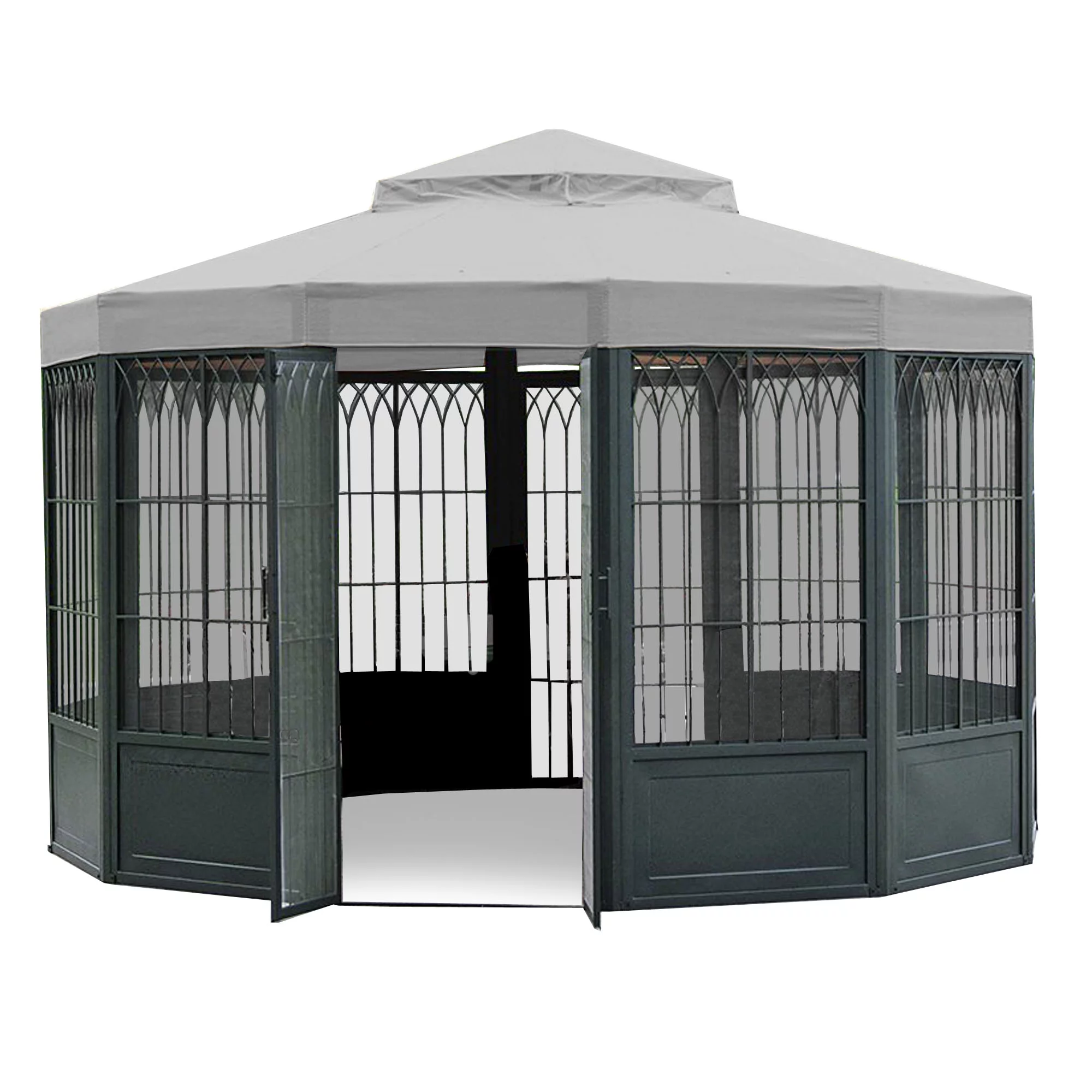 Garden Winds Replacement Canopy Top Cover for the Sunhouse Gazebo - Slate Gray