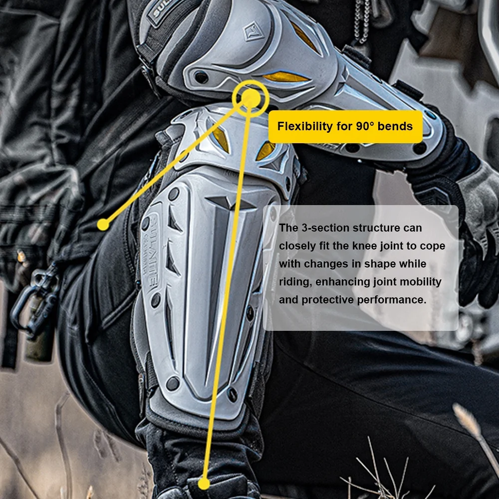 SULAITE Protective gear,Men Women Breathable Resistant Pads Breathable Knee Cap Knee Shin -Slip Knee Pads Armor Mountain Pads Sleeve -Slip Adjustable Sleeve -Slip Shin Adjustable Sleeve