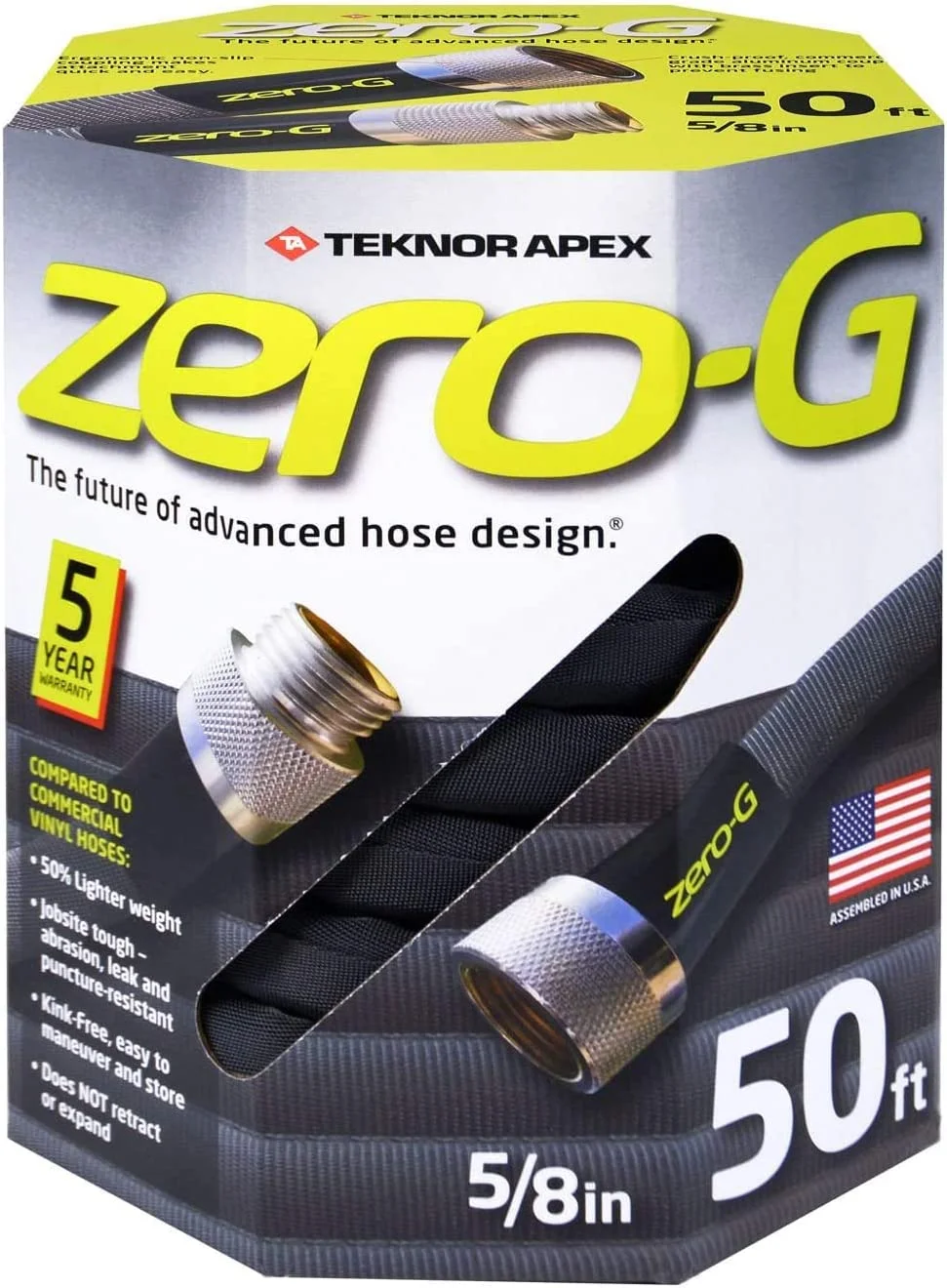 Apex 4001-50 50' Lightweight Ultra Flexible Durable Kink-Free Garden Hose