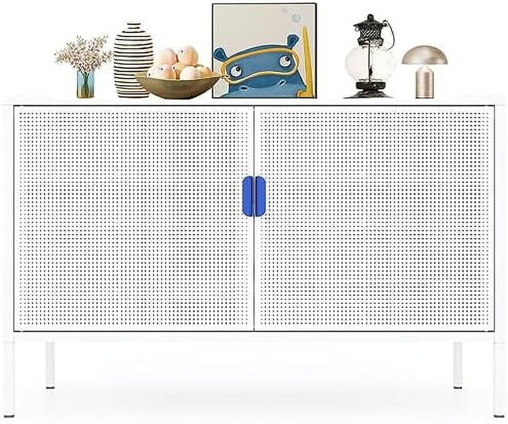 NLTBONNIE Orange Metal Cabinet Metal Locker  Cabinet with Doors and Shelves 3-Tier Office Cabinet Metal  Cabinet Sideboard Liquor Cabinet for Home Office Kitchen Coffee