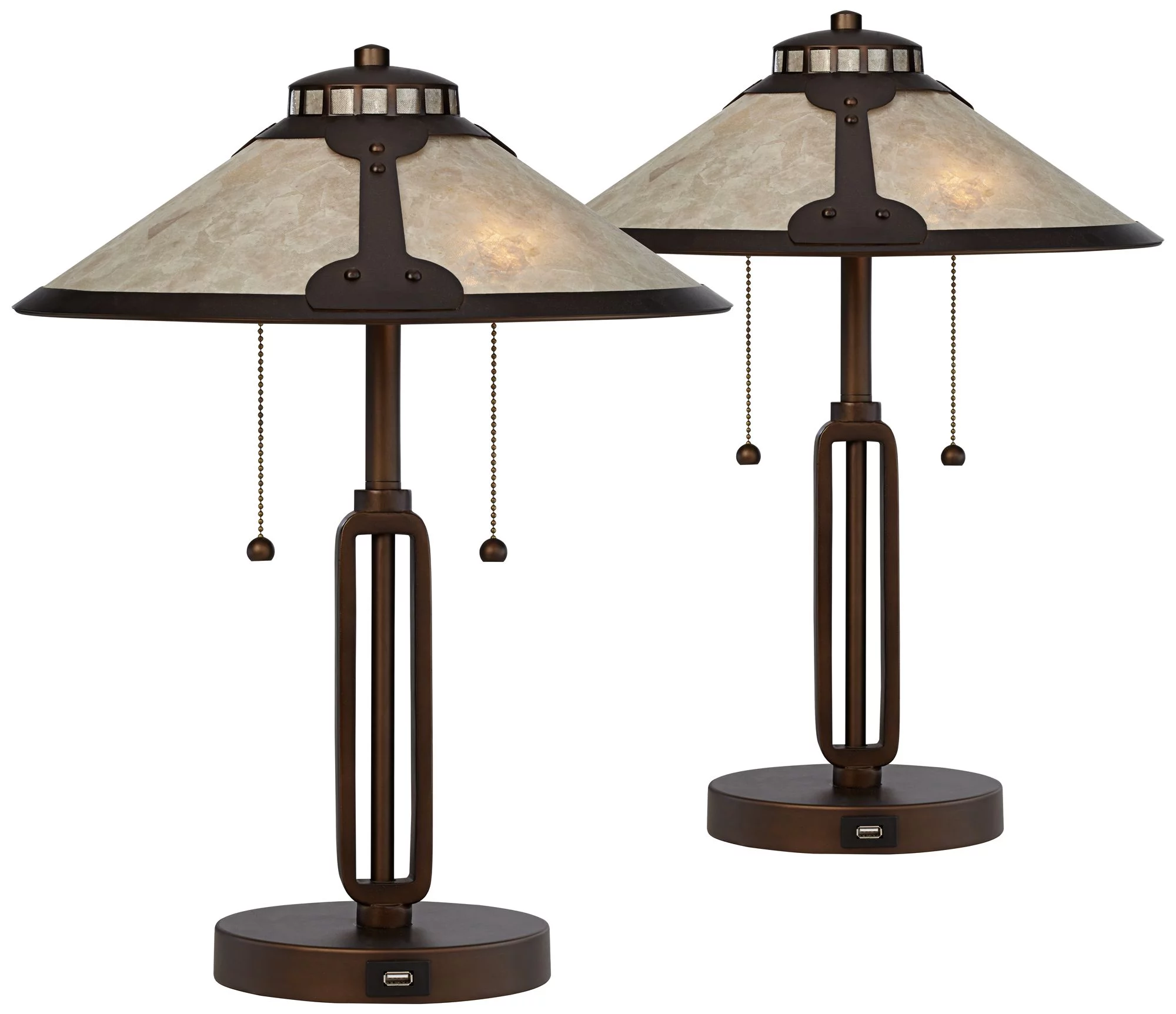 Franklin Iron Works Samuel Mission Desk Table Lamps 20