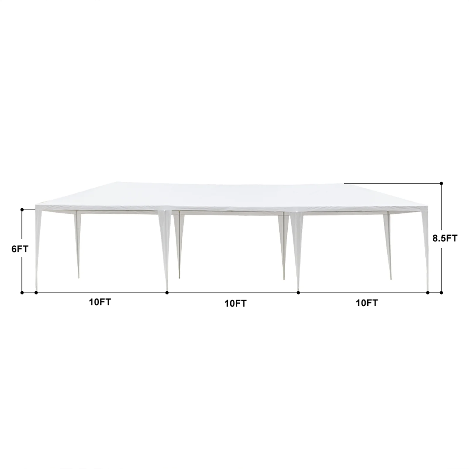 SUGIFT Party Tent 10' x 30' Canopy Tent Gazebo Wedding Party Tent with 7 Side Walls